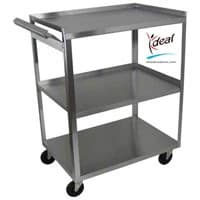 Ideal Medical Stainless Steel Utility Cart, 16" x 24" x 32" - Cart Stainless 16x24x32 - Image 1