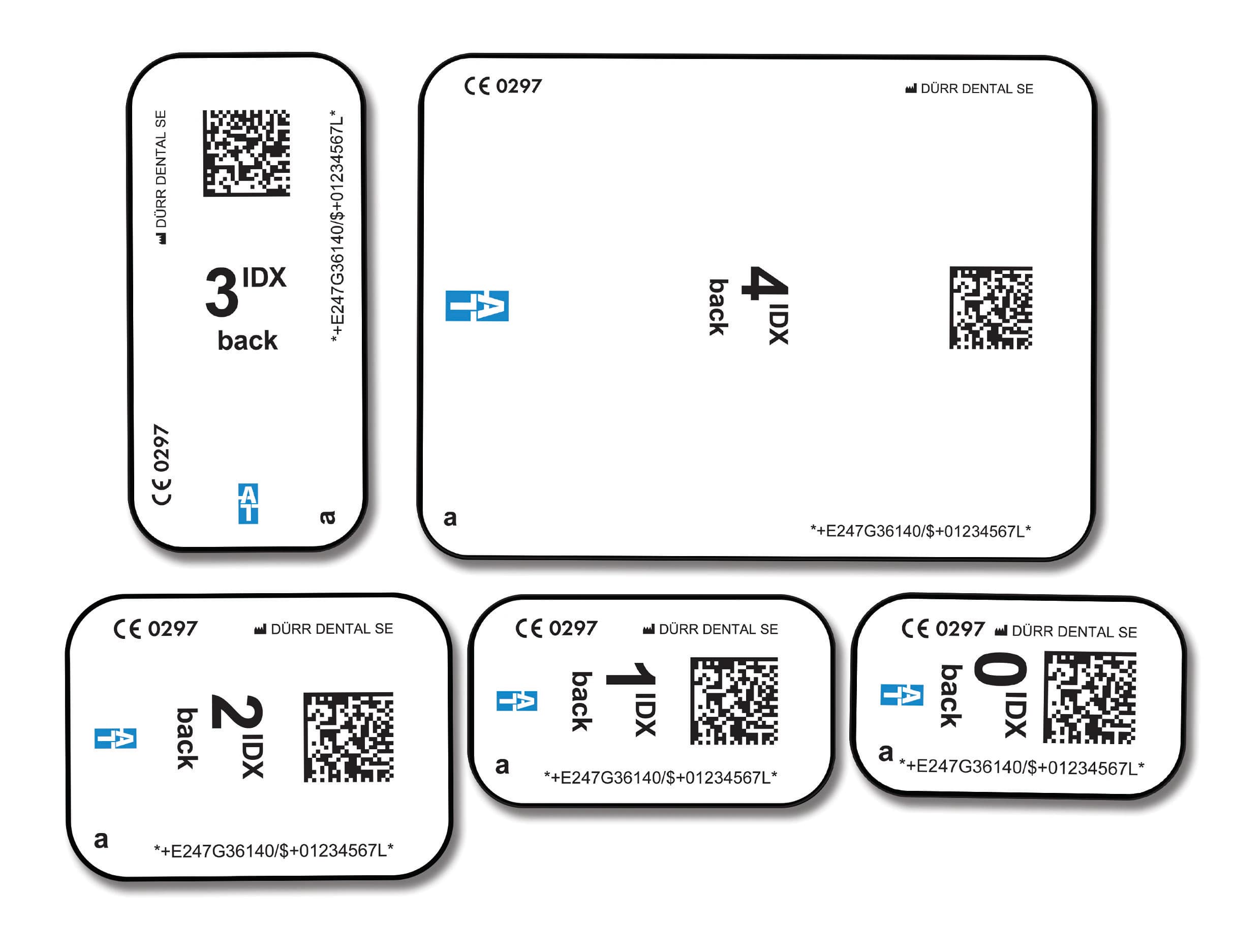 Air Techniques IDX Intraoral Phosphor Storage Plate (PSP) Size #2 RFID, 4/Pkg, G3622 - Intraoral IDX PSP Size# 2 RFID Pack of 4 - Image 1