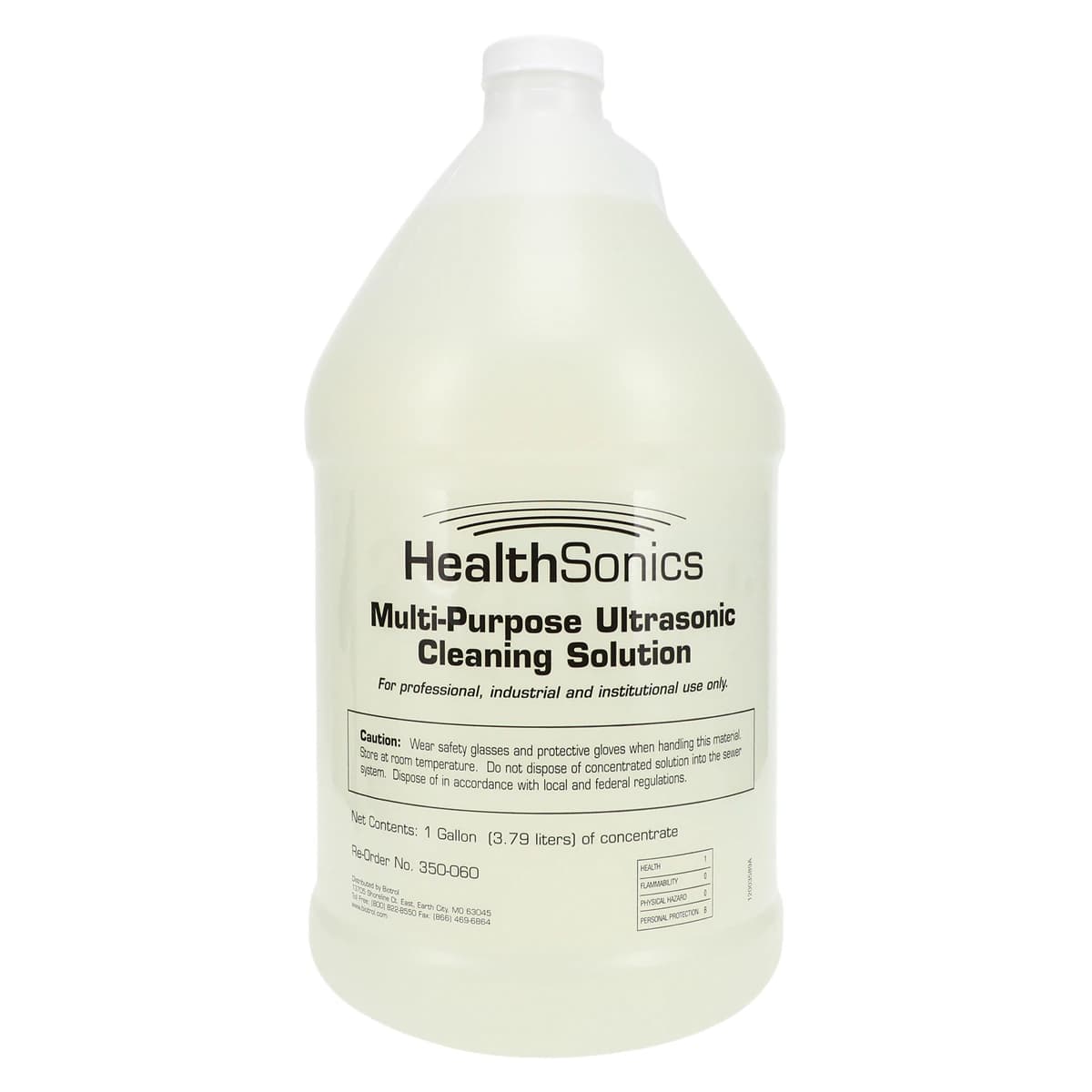 Biotrol Health Sonics Ultrasonic Solution, Multi-Purpose, 1 Gallon (4/Case), 350-060 - Health Sonics Utrasonic Solution 1 gallon (4/cs) - Image 1