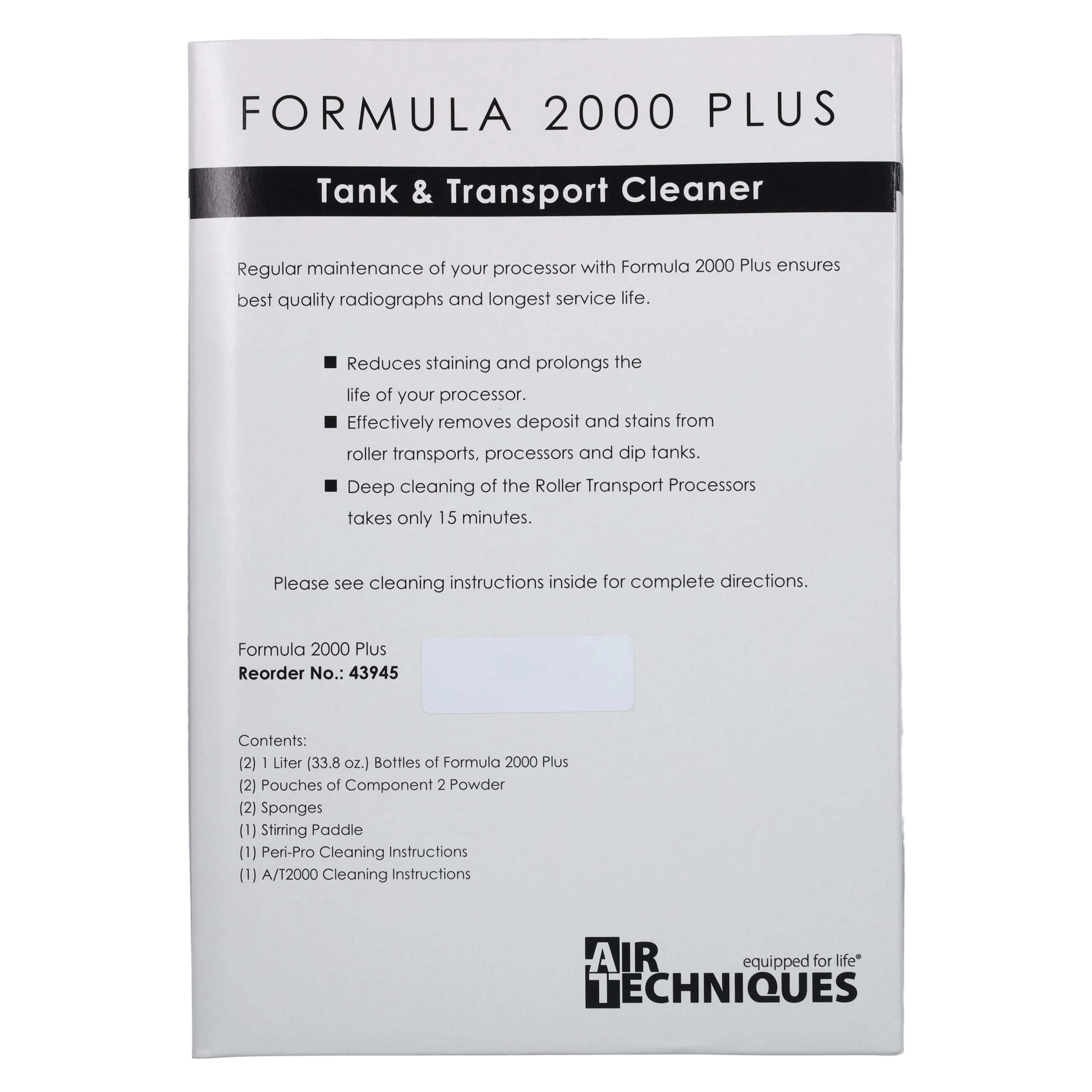 Air Techniques Formula 2000 Plus Tank and Transport Cleaner Twin Pack, 2 x 1 Liter Bottles, 2 Sponges & Spatula, 43945 thumbnail 8