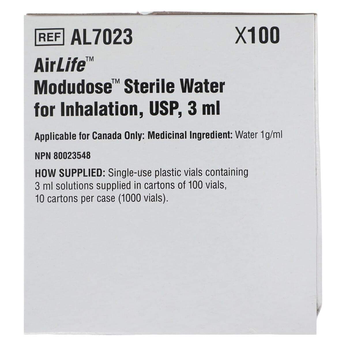 SunMed Water For Inhalation Sterile, 3mL Vials, 100/Box thumbnail 6