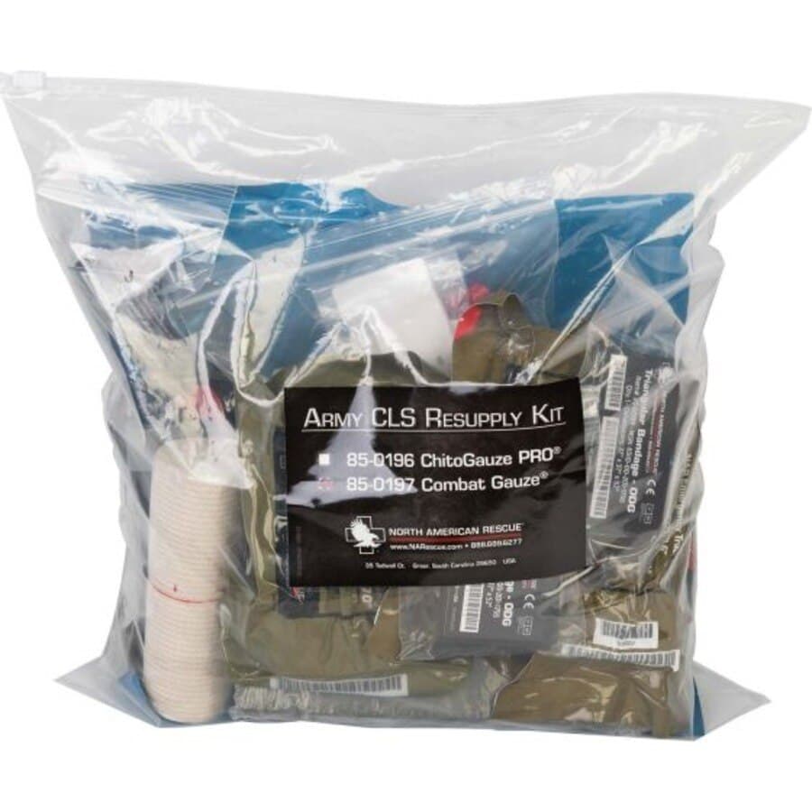 North American Rescue Army CLS Resupply Kit with Combat Gauze, Each - ArmyCLS Resupply Kit/CombatGze - Image 1