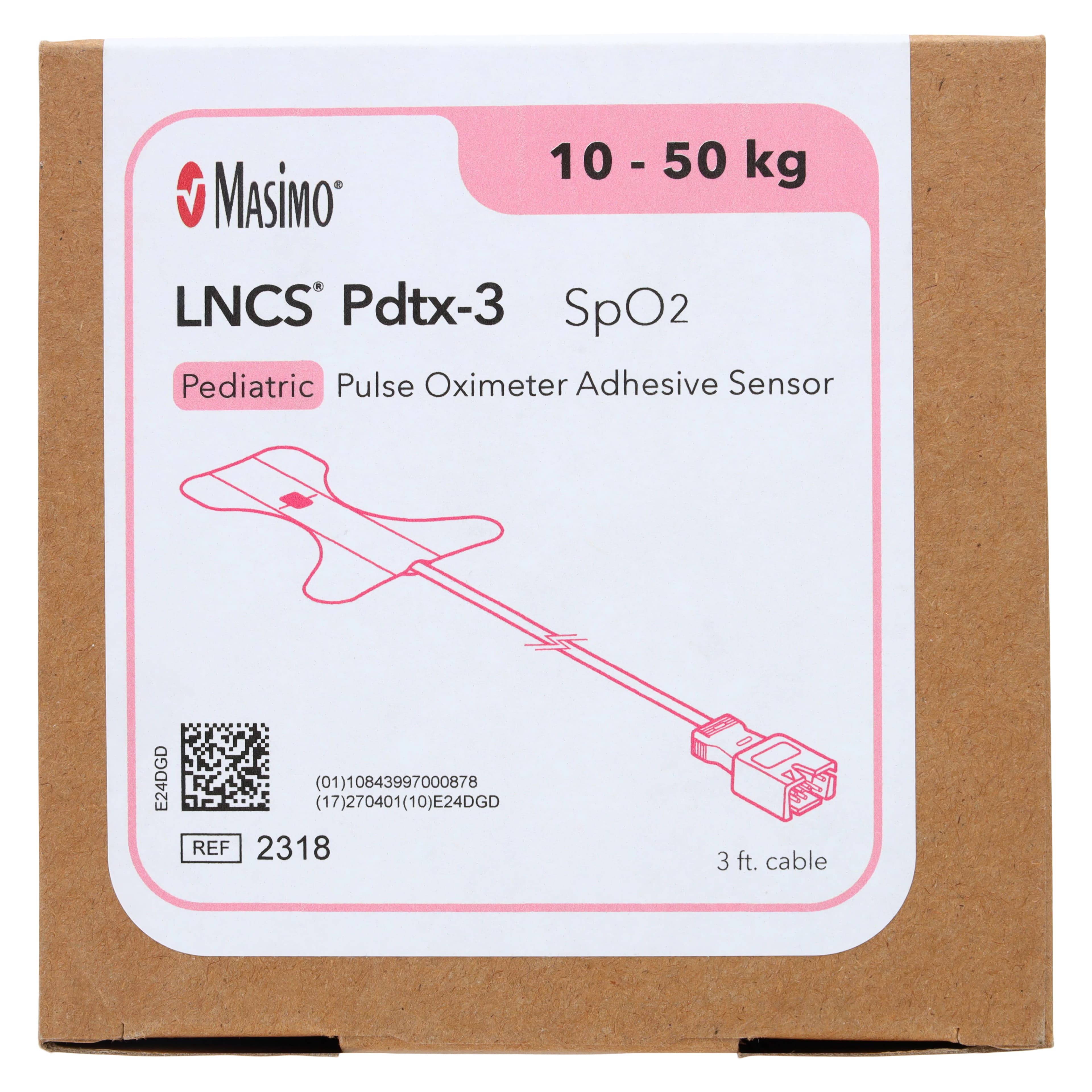 Masimo LNCS Pediatric Adhesive SpO2 Sensor, 3 ft, 20/Box thumbnail 5