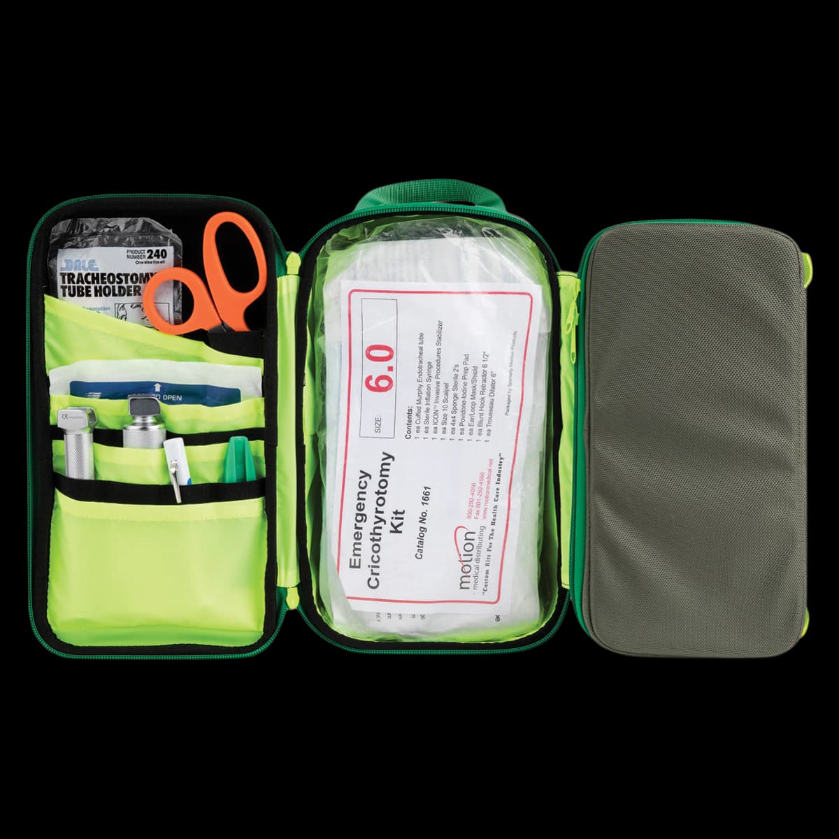 Statpacks G3 Airway Cell, Green, 6x6.5x12" Zipper Closure with 2 Handles - G3 Airway Cell Green - Image 1