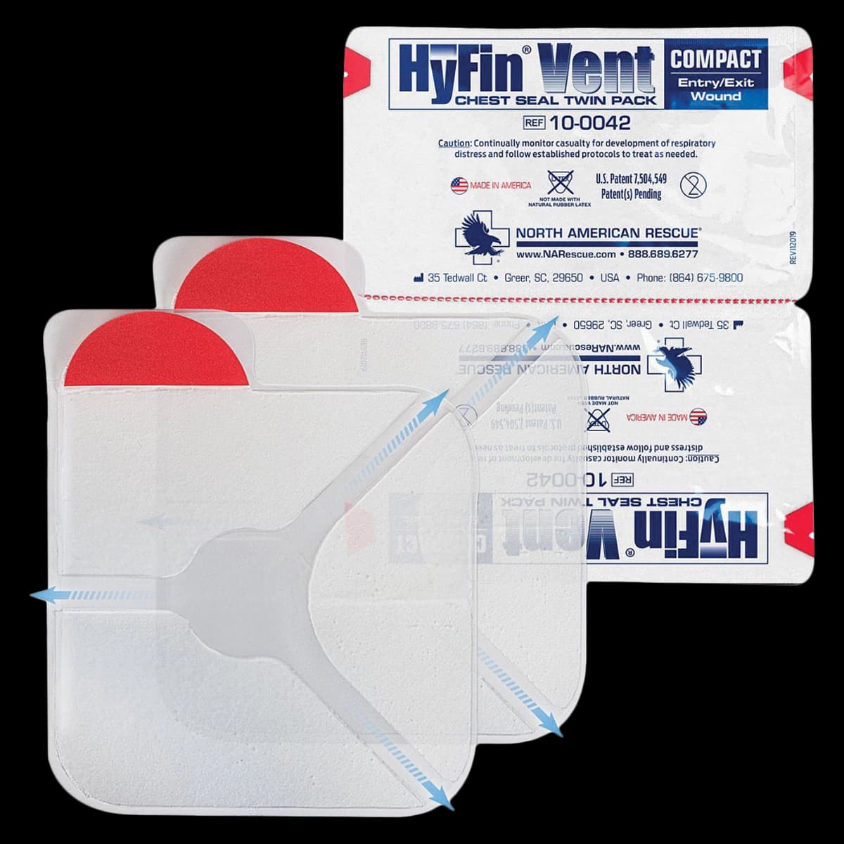 HYFIN Vent Compact Chest Seal, Clear - HYFIN Vent Compact Chest Seal - Image 1