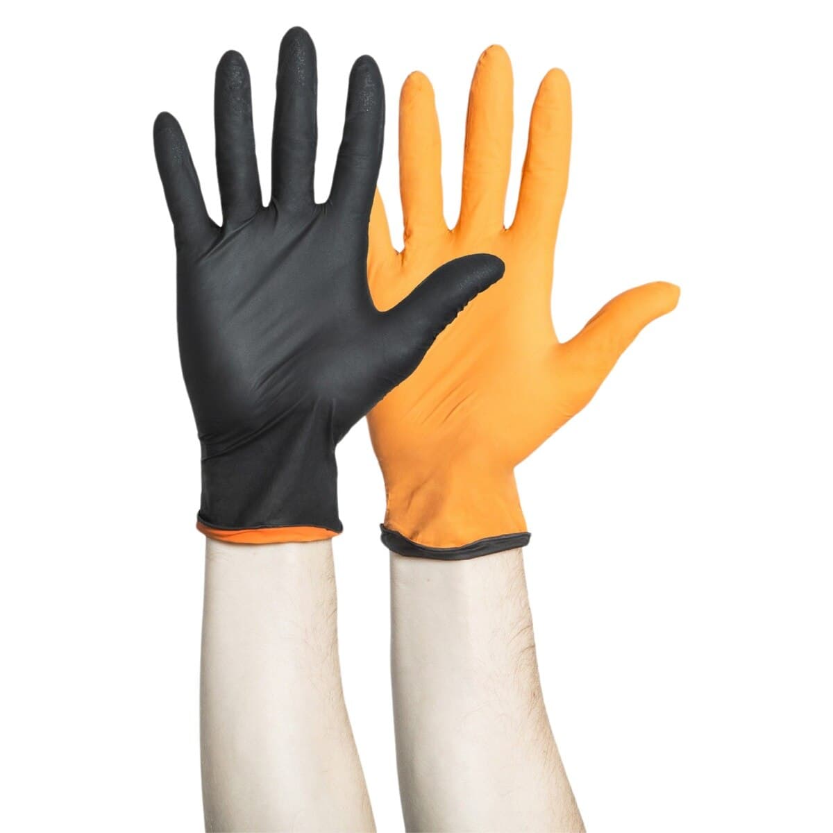 Black-Fire Nitrile Exam Glove, X-Large, Black/Orange, Non-Sterile, 140/Box thumbnail 2