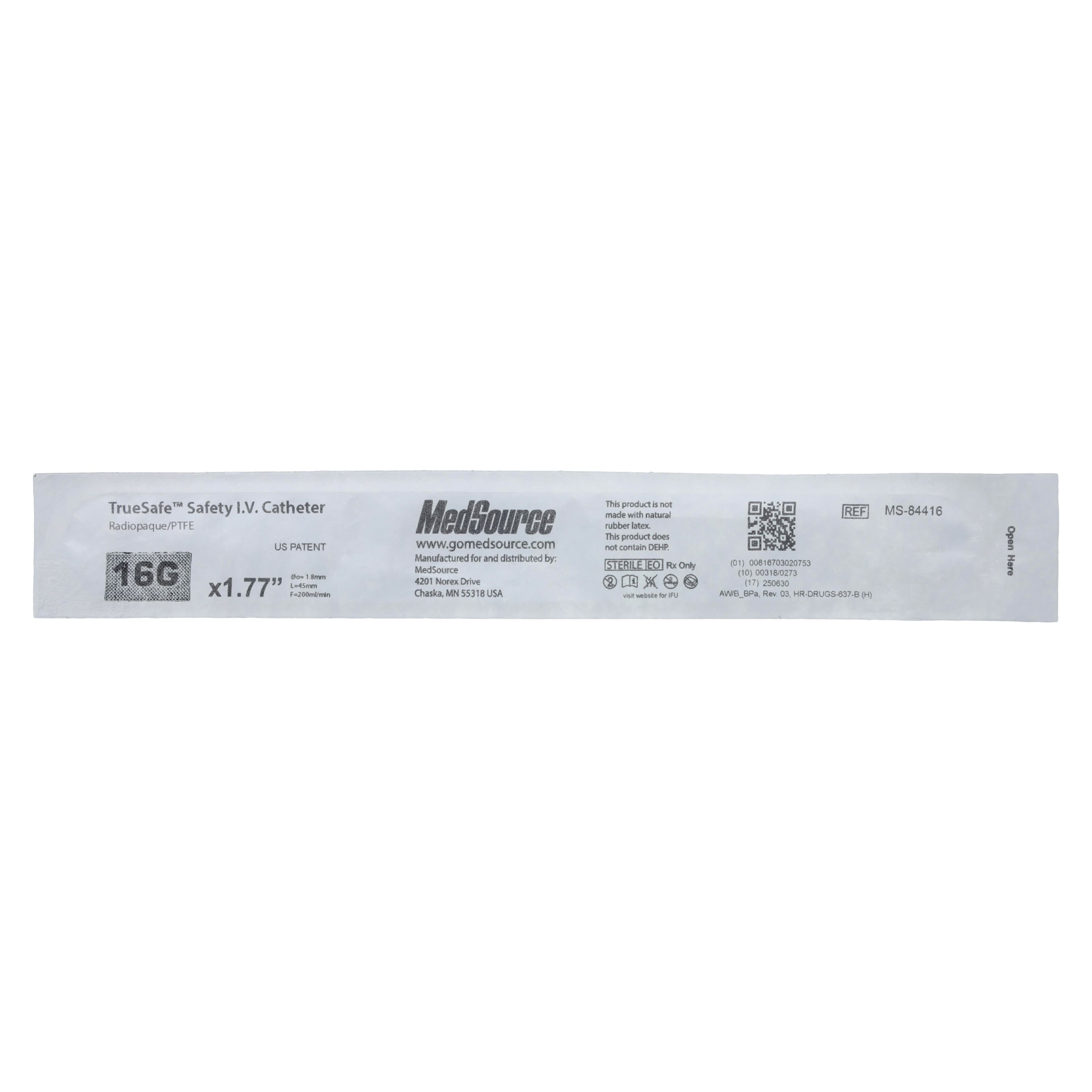 TrueSafe Safety I.V. Catheter, 16 Gauge, 1.77" (44 mm), Each thumbnail 5