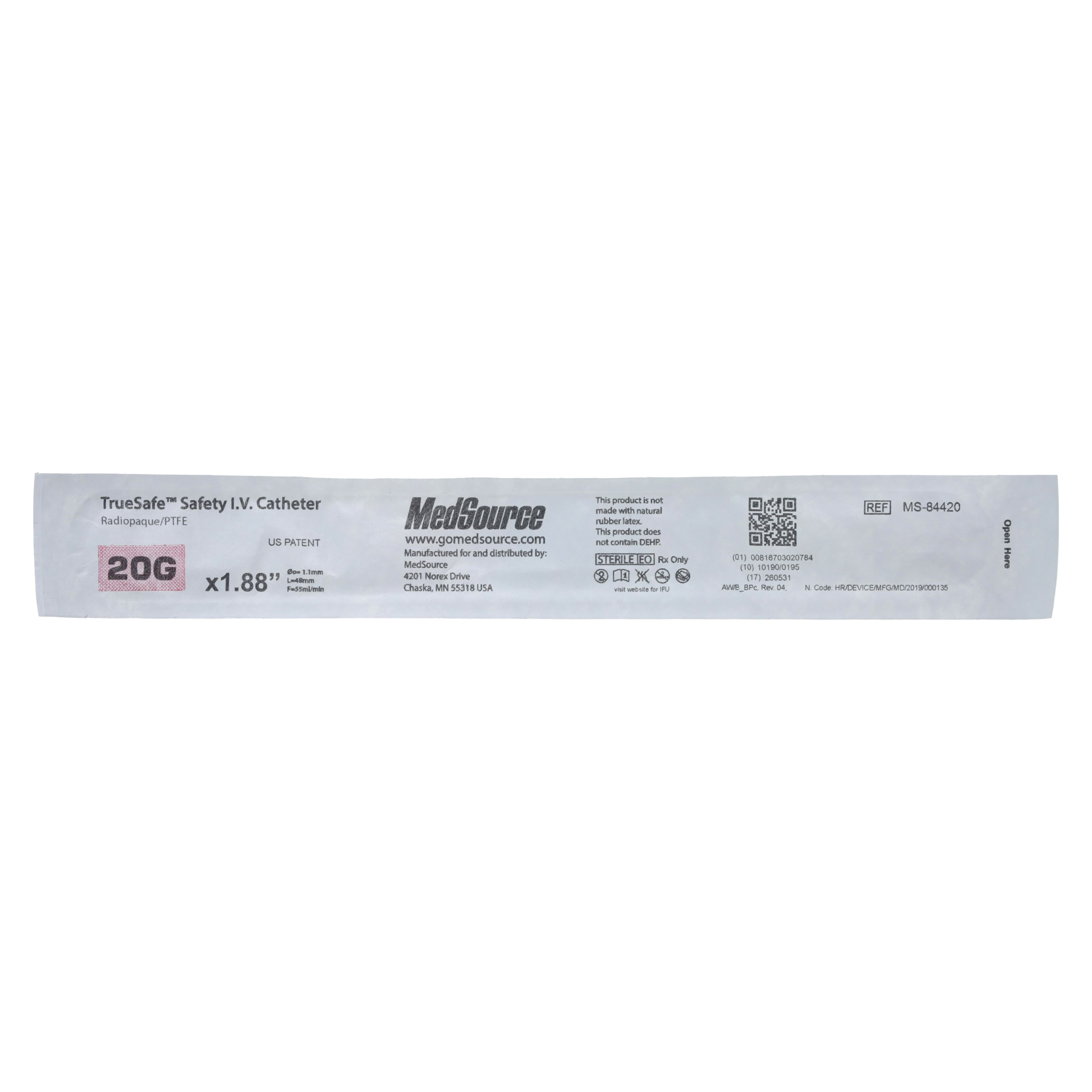 TrueSafe Safety I.V. Catheter, 20 Gauge, 1.88" (48 mm), Each thumbnail 5