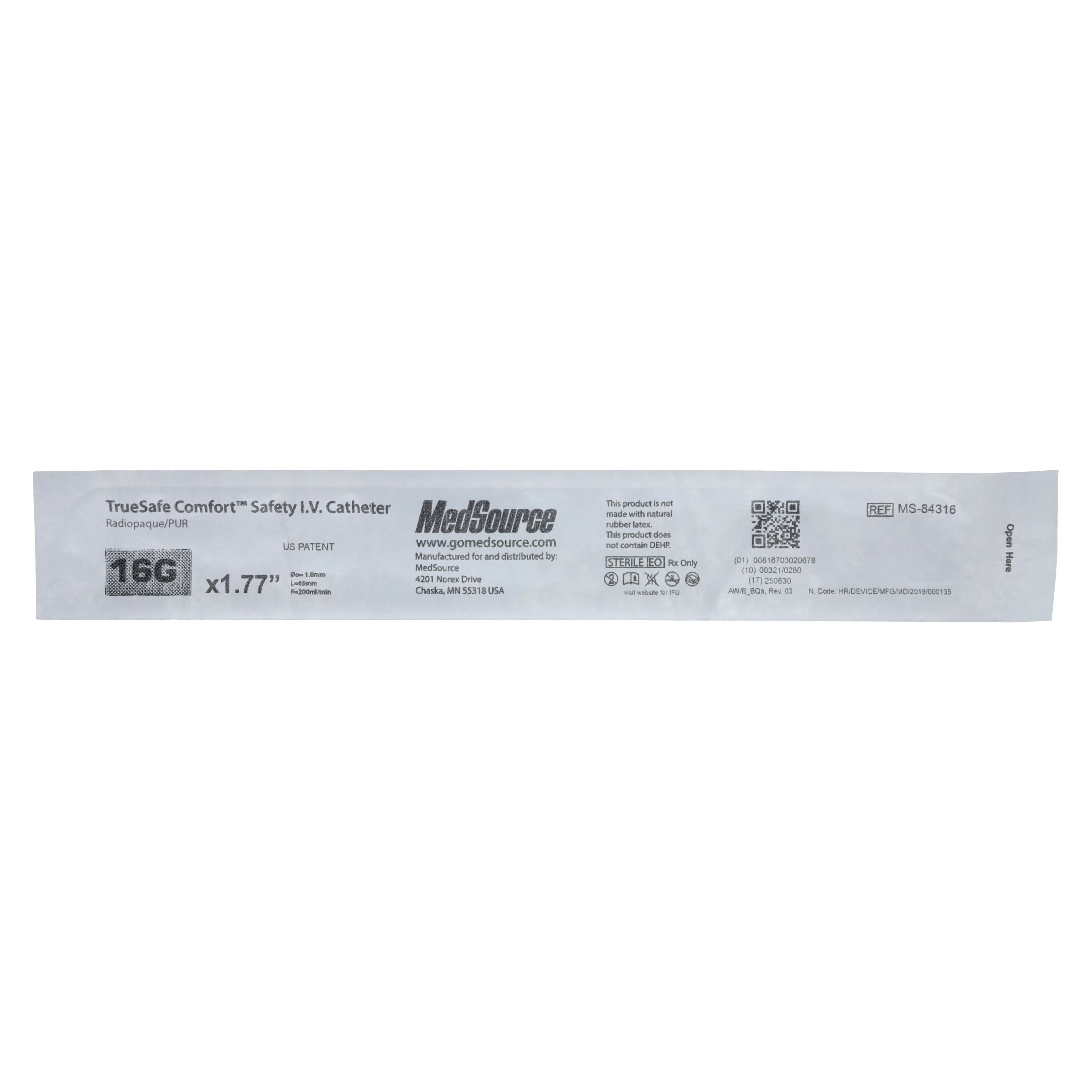 TrueSafe Comfort IV Catheter, 16 Gauge, 1.77" Safety, Each thumbnail 5