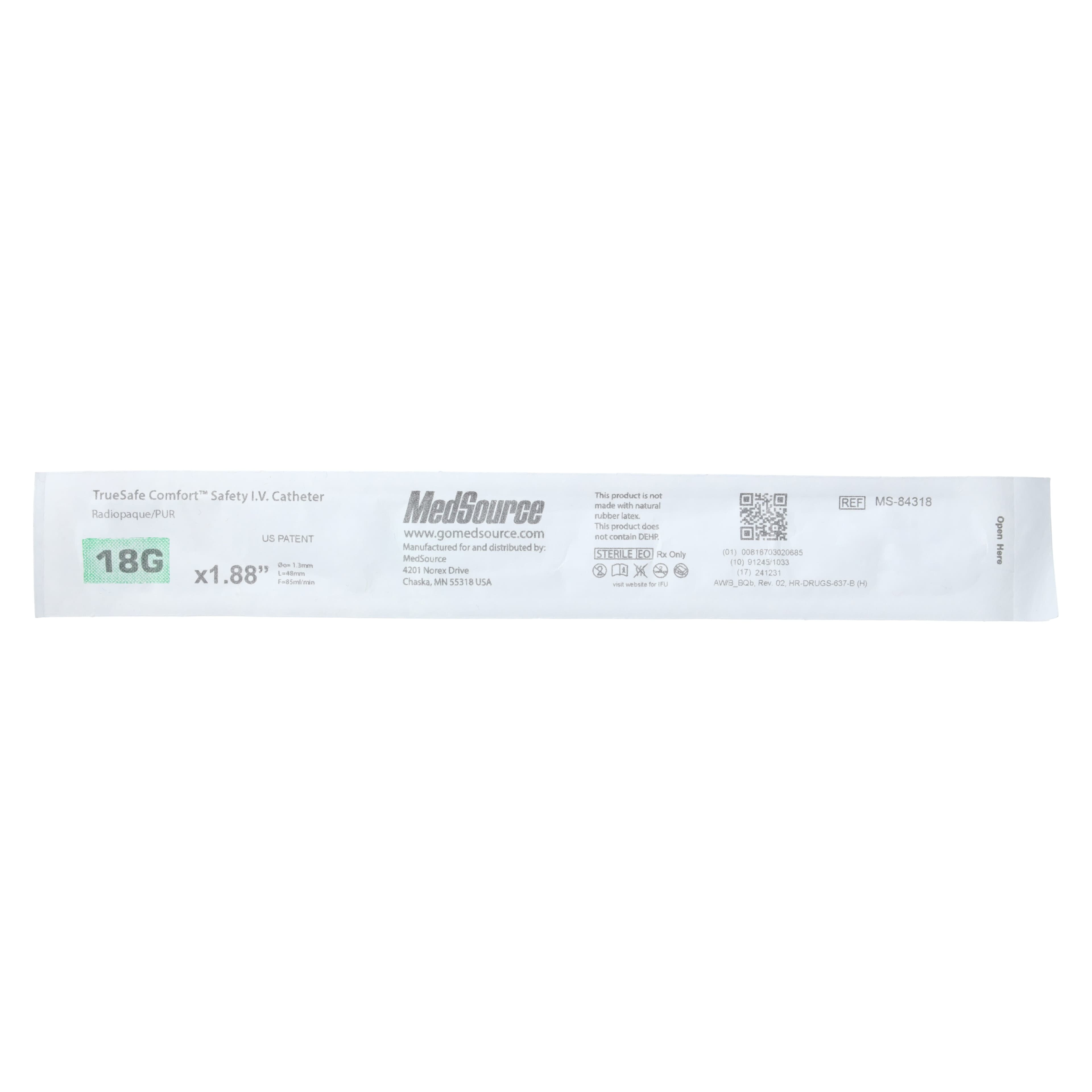 TrueSafe Comfort IV Catheter, 18 Gauge, 1.88" Safety, Each thumbnail 5