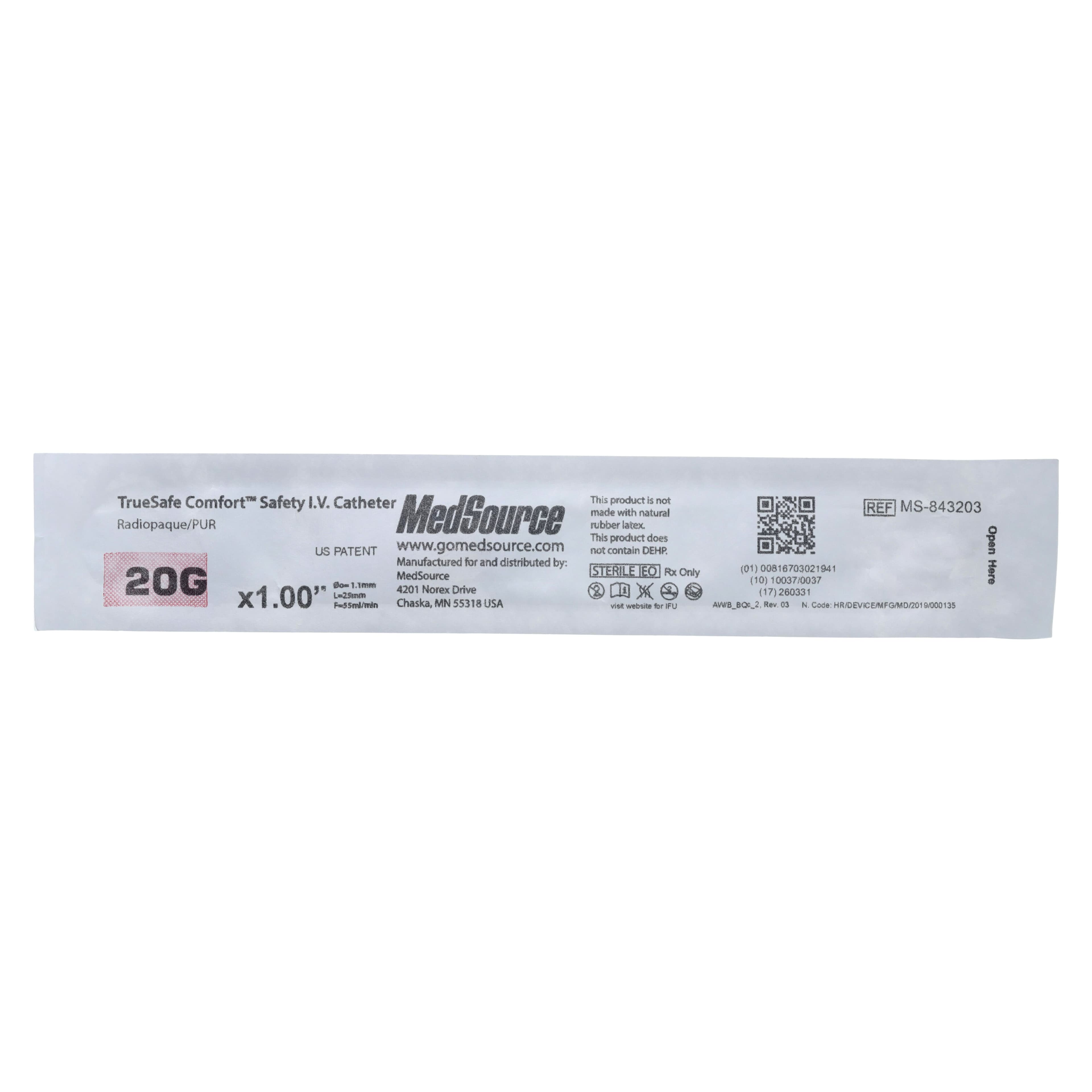 TrueSafe Comfort IV Catheter, 20 Gauge, 1 inch, Safety, Each thumbnail 5