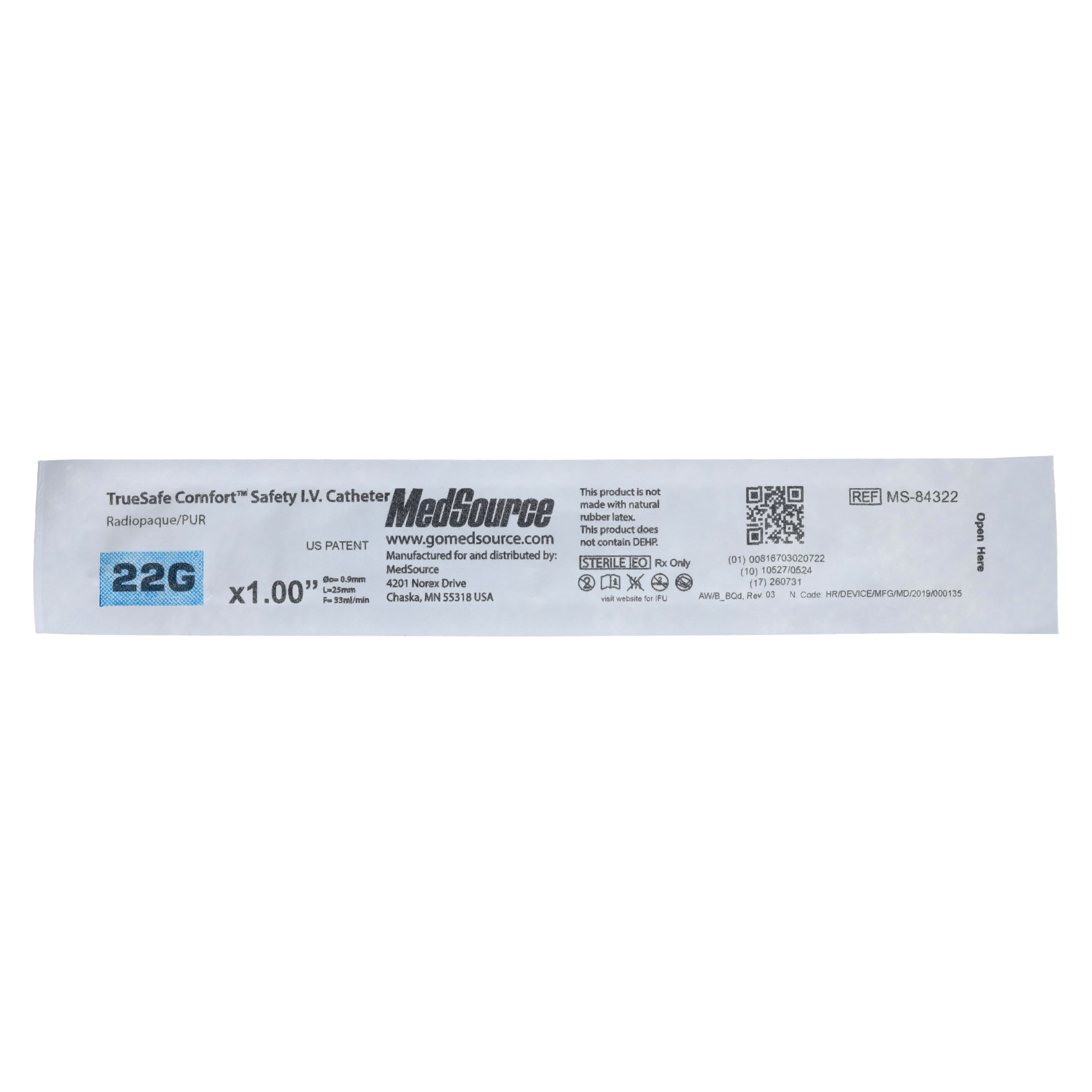 TrueSafe Comfort IV Catheter, 22 Gauge, 1 inch, Safety, Each thumbnail 5