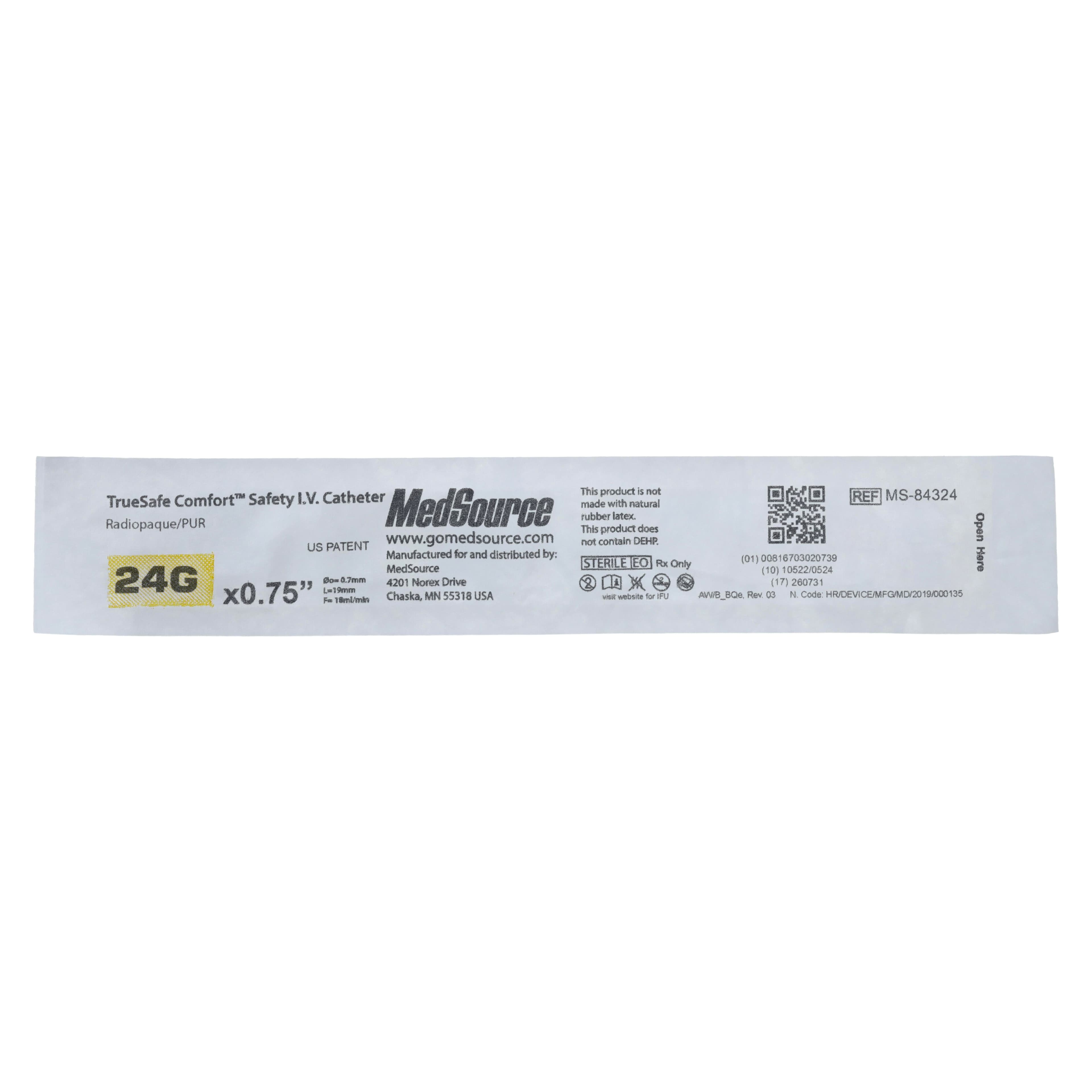 TrueSafe Comfort IV Catheter, 24 Gauge, 3/4", Safety, Each thumbnail 5