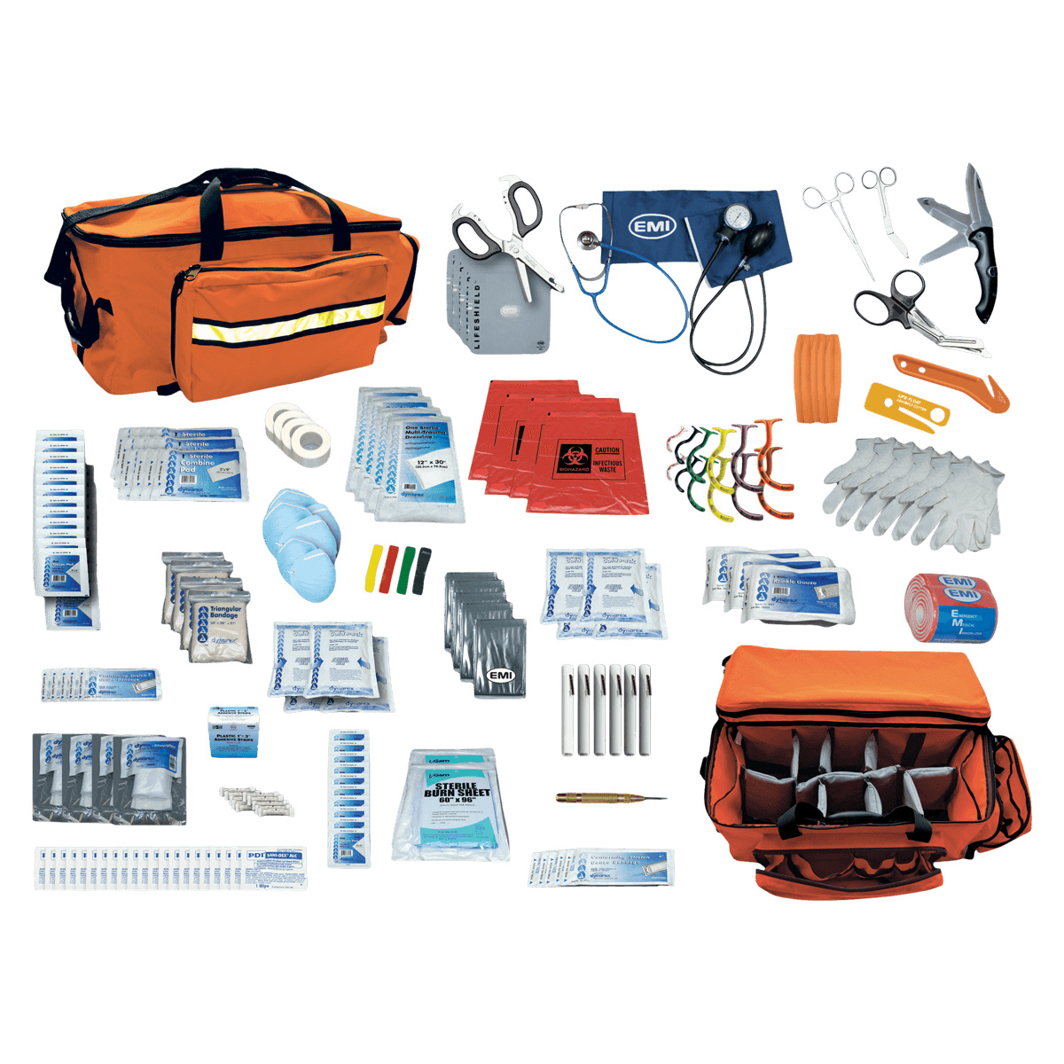EMI Multi Trauma Response Kit, Orange, 24x10x10", Zipper Closure - Multi Trauma Response Kit - Image 1