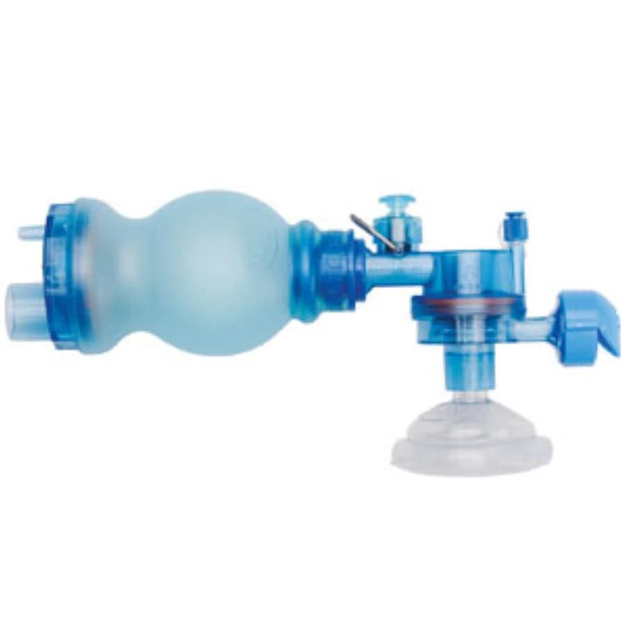 Mercury Medical CPR-2 Bag Valve Mask Resuscitator, Infant, Disposable, with Manometer and Pop-Off Valve, 6/Case - CPR-2 BVM w/Mano/PopOff Infant - Image 1