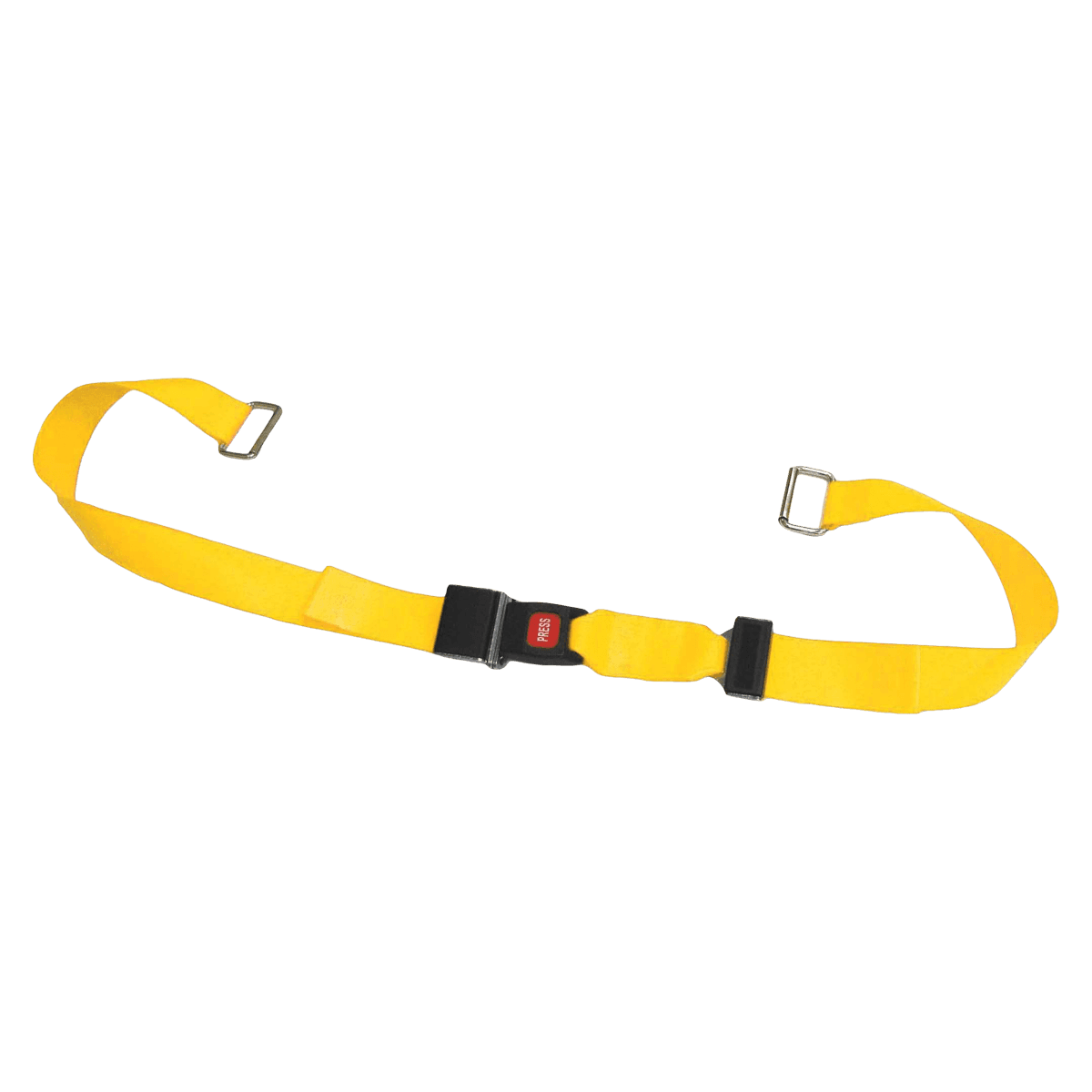 BioG1 Chest Restraint Strap, Lap Strap, 5 ft, Yellow, Metal Push Button Buckle, Metal Loop Lock Ends - BioG1Chest RestLap Stp5'YL - Image 1