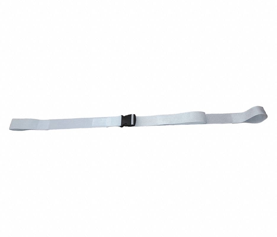 Polypropylene Restraint Strap, 2-Piece with Plastic Buckle and Loop Lock Ends, 6.5 ft, White - PolyPSRLoops6.5'2pcWH - Image 1