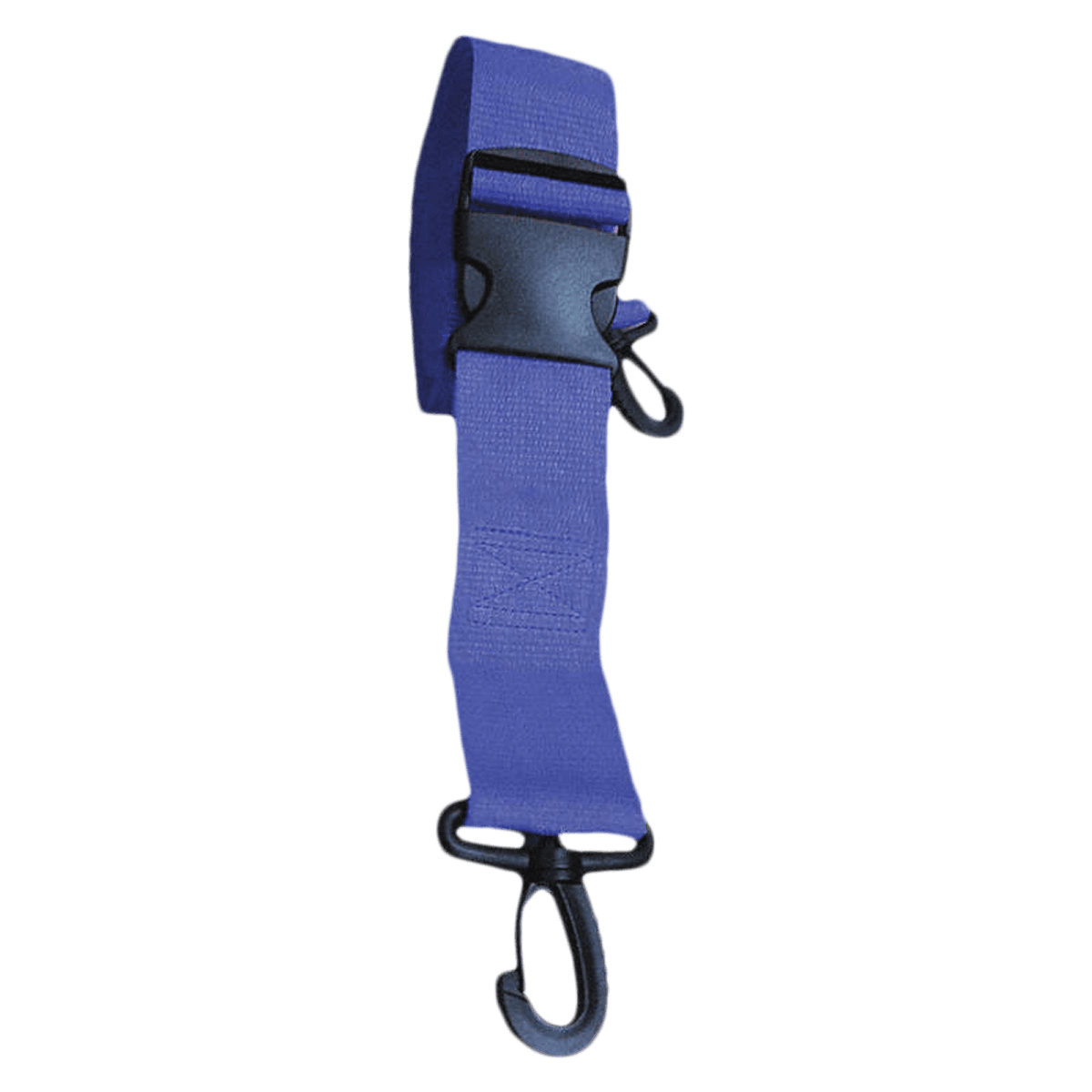 Polypropylene Restraint Strap, 2-Piece, Plastic Buckle with Plastic Swivel Speed Clip, 7 ft, Blue, Each - Poly PSR PSSC 7' 2 pc BL Ea - Image 1