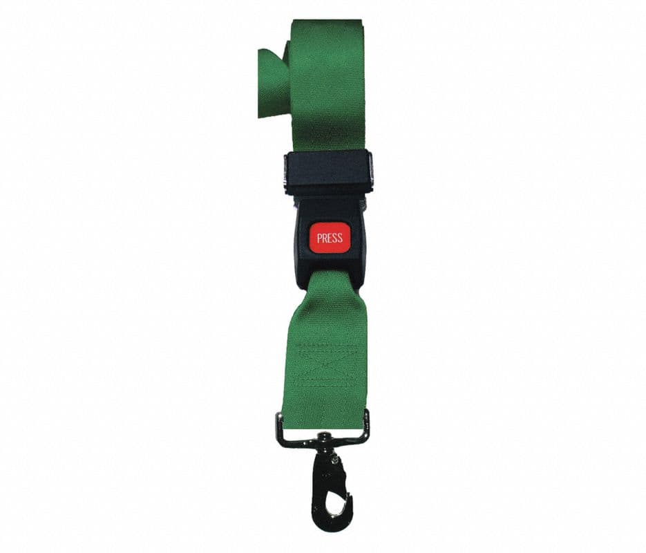 Nylon Strap with Metal Buckle, 7 ft, 2-Piece, Gray (Dick Medical Supply) - Nylon MPB SSC 7' 2 pc GR - Image 1