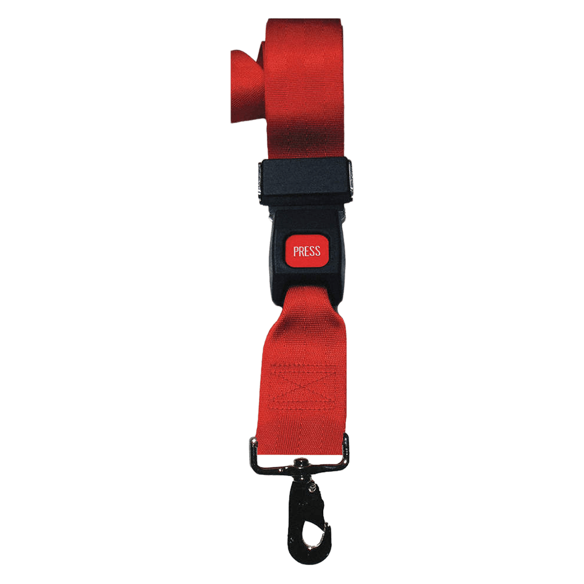Nylon Strap with Metal Buckle, 7 ft, 2-Piece, Red (Dick Medical Supply) - Nylon MPB SSC 7' 2 pc RD - Image 1