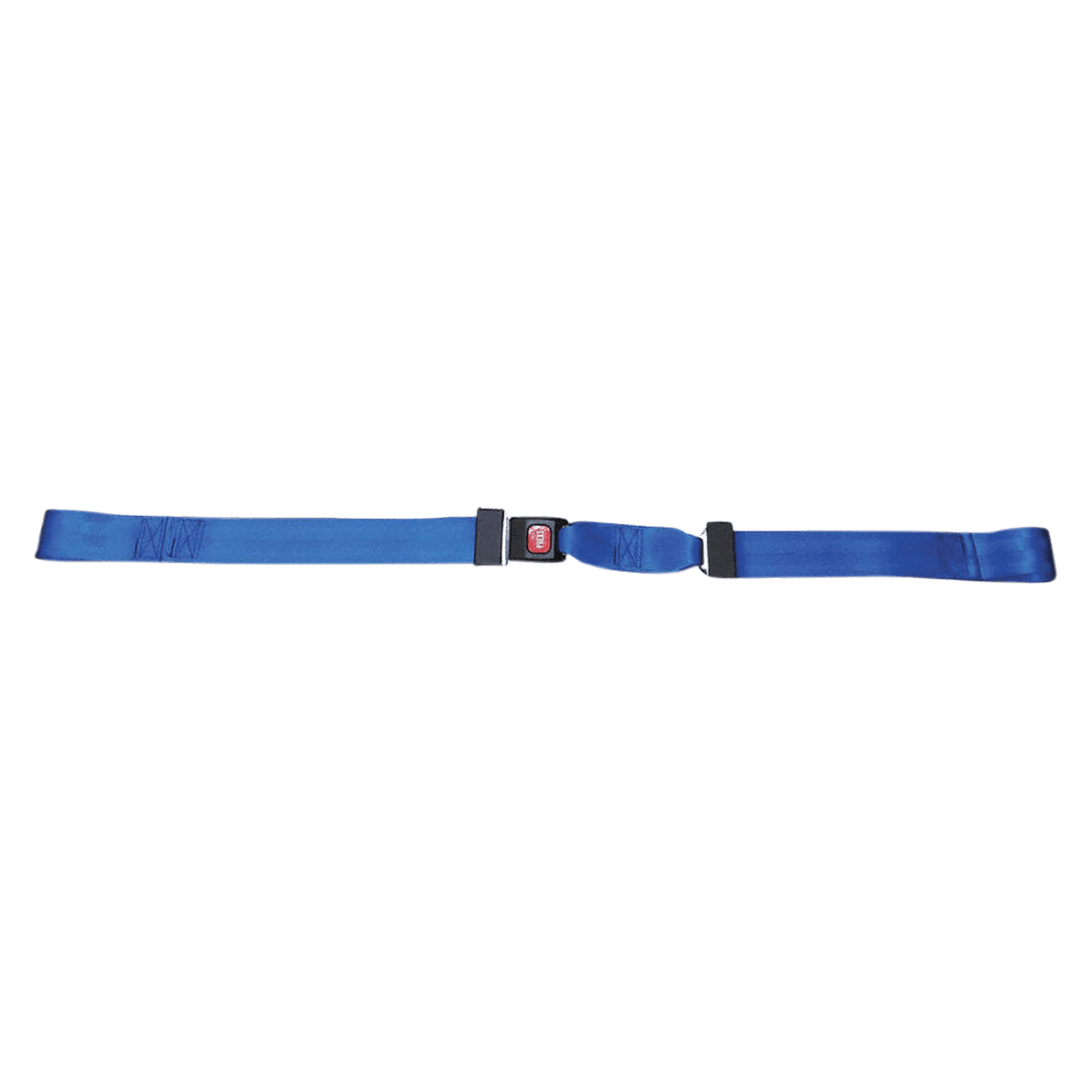Nylon Chest Restraint Strap, 9' Lap Strap, Black, Metal Push Button Buckle, Loop Lock Ends - Nylon Chest Rest9'Lap StpBL - Image 1