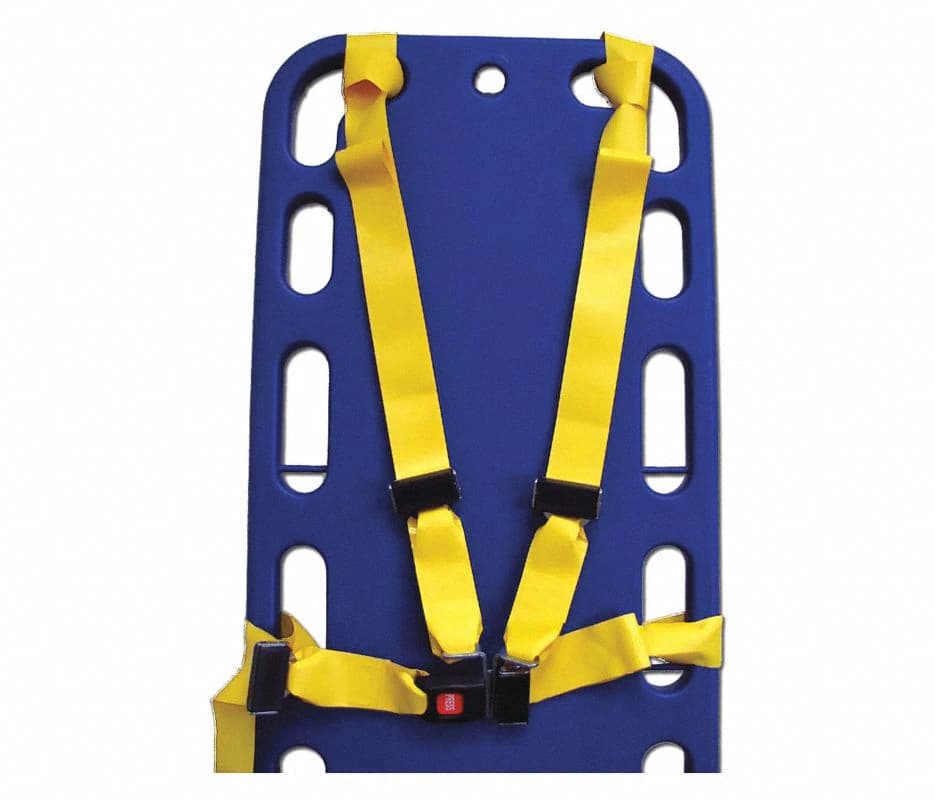 Vinyl Chest Restraint Strap, Yellow, Nylon with Metal Push Button Buckle and Loop Lock Ends - Vinyl Chest Rest YL - Image 1