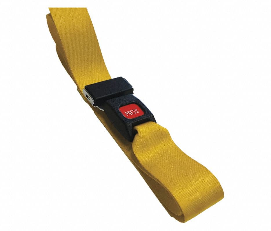 Nylon Strap with Metal Buckle, 7 ft, Yellow, 1 Each - Nylon MPB 7' 1 pc. YL - Image 1
