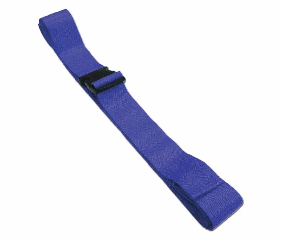 Nylon Patient Safety Restraint Strap, 9 ft, Plastic Buckle, Blue, 1 Each - Nylon PSR 9' 1 pc BL - Image 1