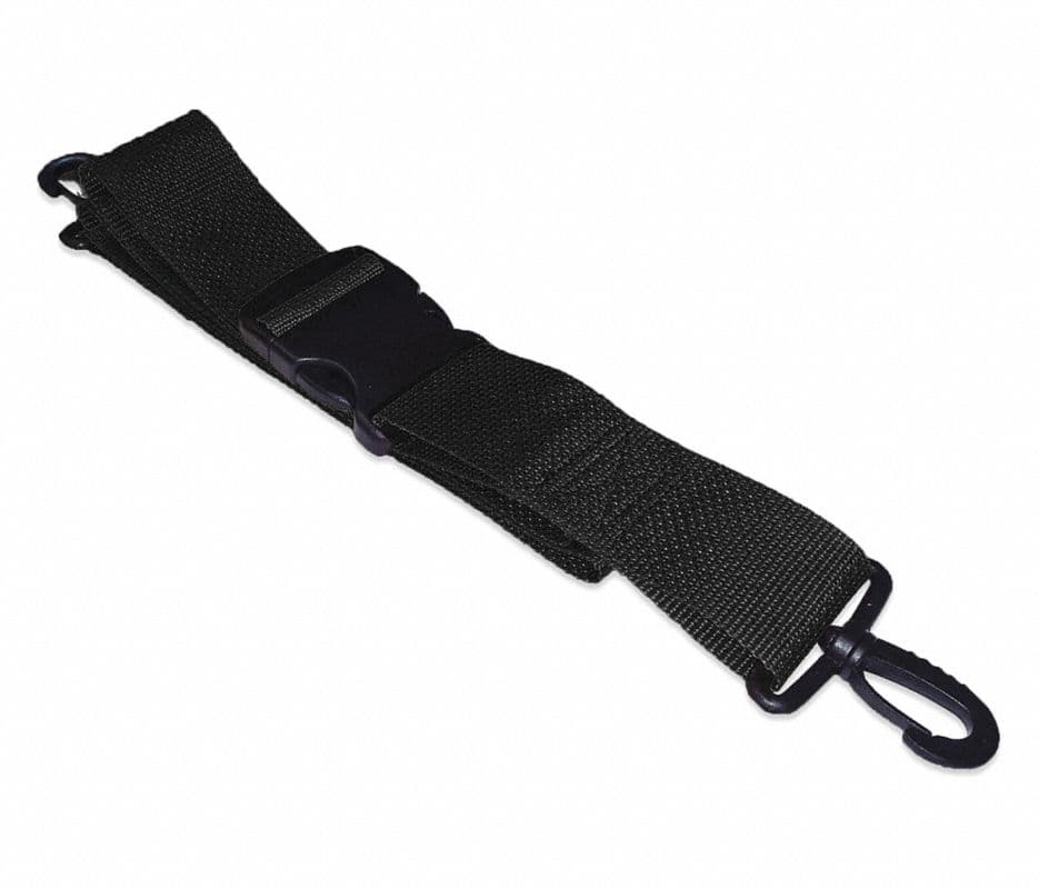 Polypropylene Restraint Strap with Plastic Buckle and Plastic Swivel Speed Clip, 5 ft, 2-Piece, Black (Dick Medical Supply) - Poly PSR PSSC 5' 2 pc BK - Image 1