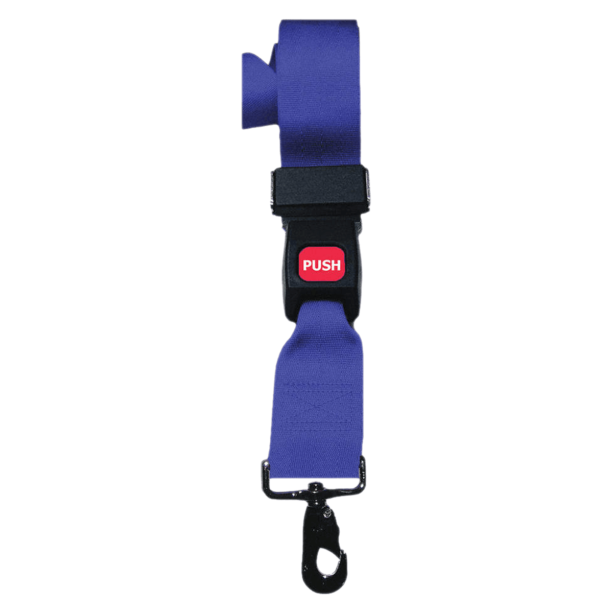 Nylon Restraint Strap with Metal Push Button Buckle and Swivel Speed Clip Ends, 5 ft, 2-Piece, Blue - Nylon MPB SSC 5' 2 pc BL - Image 1