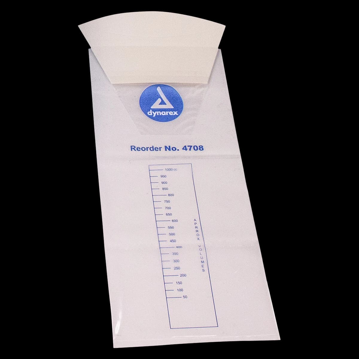 Dynarex Emesis Bag, White Plastic, 3.5" x 9", 200/Case - Emesis Bag White - Image 1
