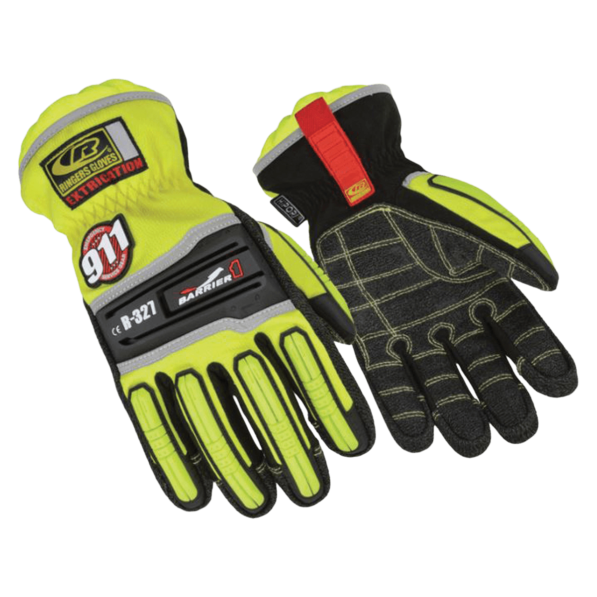 Ringers Extrication Barrier1 Gloves, Kevlar/Flexible Thermoplastic Rubber, XXX-Large, Yellow/Black, 1 Pair - Extrication Barrier1 Gloves - Image 1