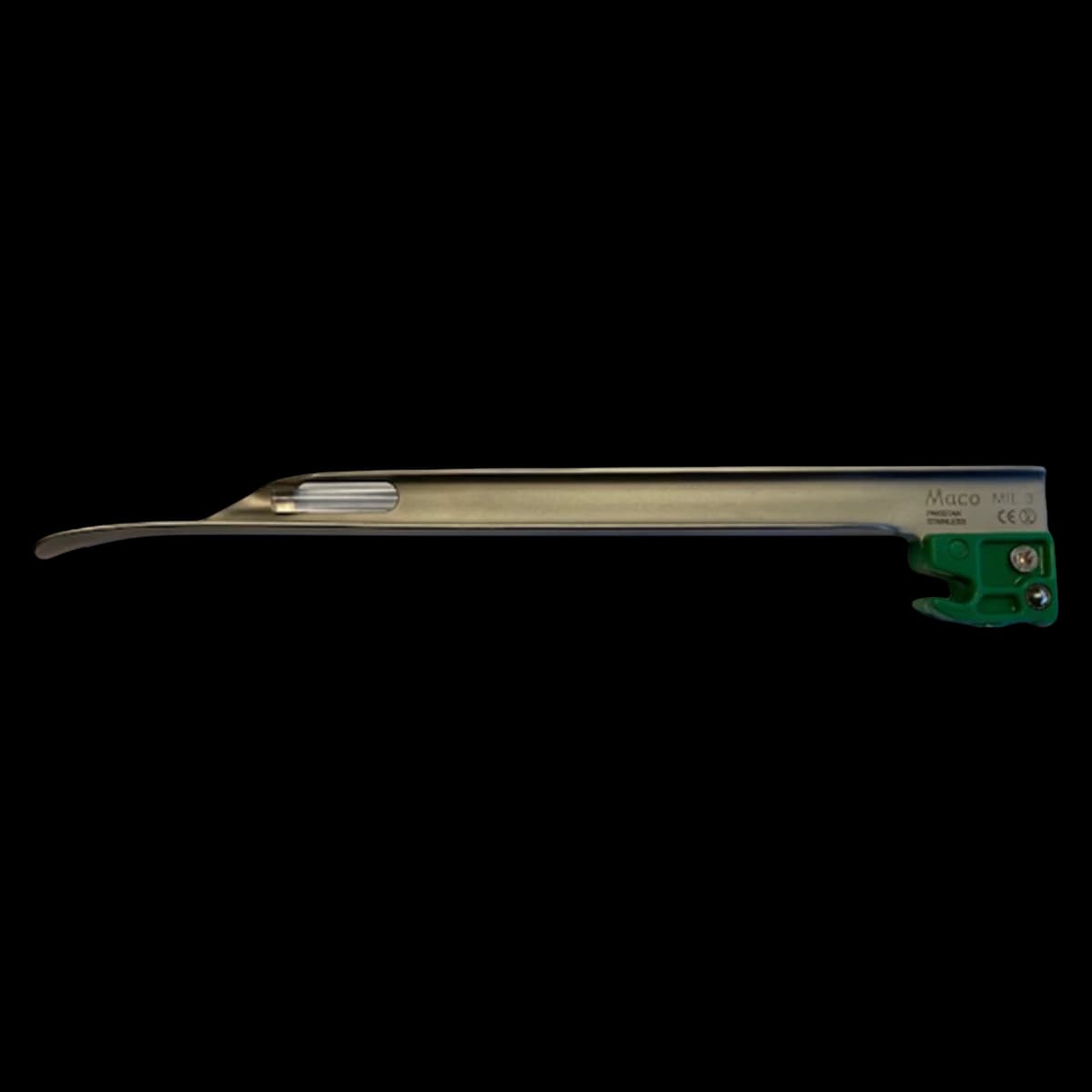 Maco Intl Disposable Fiber Optic Laryngoscope Blade, Miller #3 - Disp Laryngoscope Blade FO - Image 1