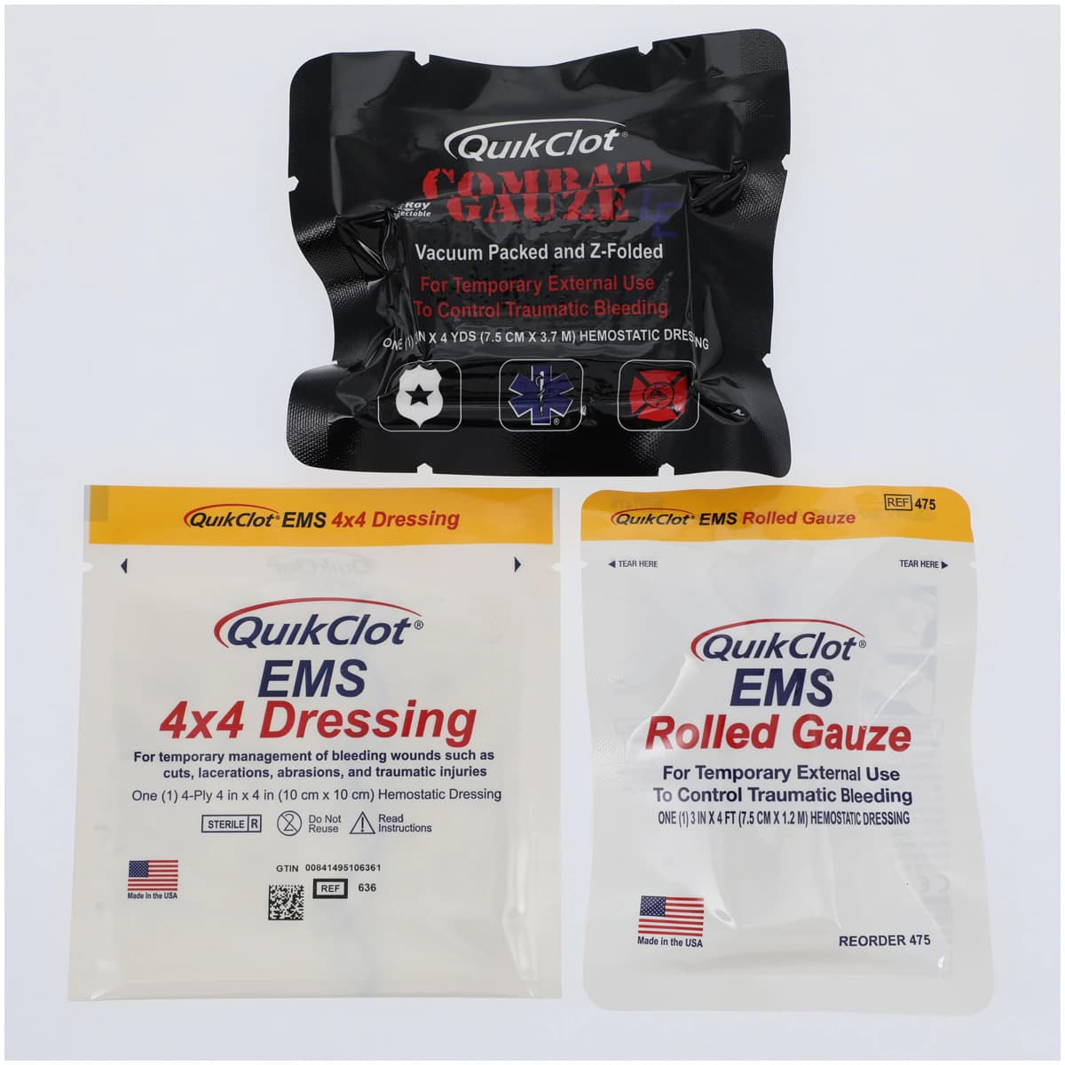 QuikClot EMS Starter Pack (Hemostatic Gauze) thumbnail 5