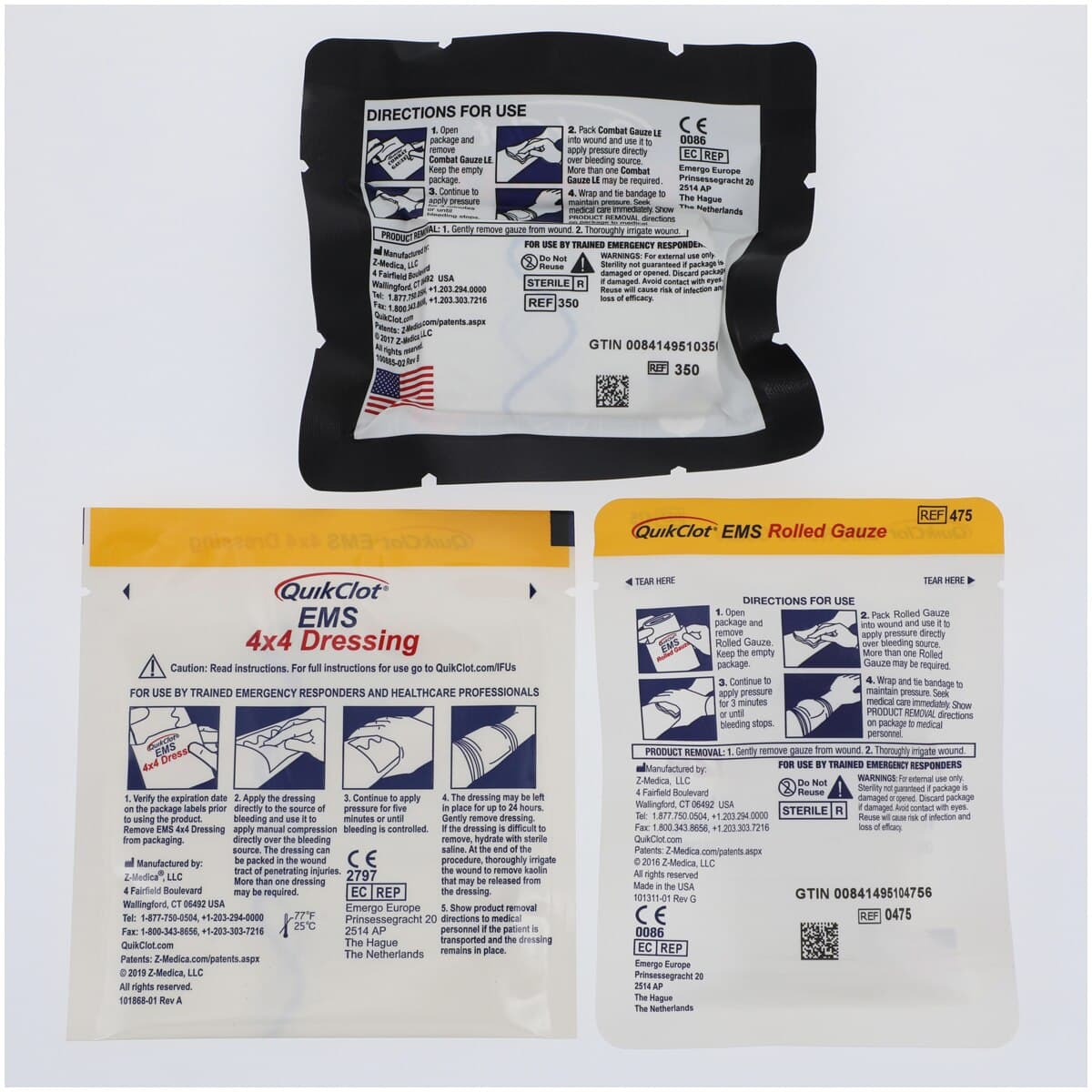 QuikClot EMS Starter Pack (Hemostatic Gauze) thumbnail 6