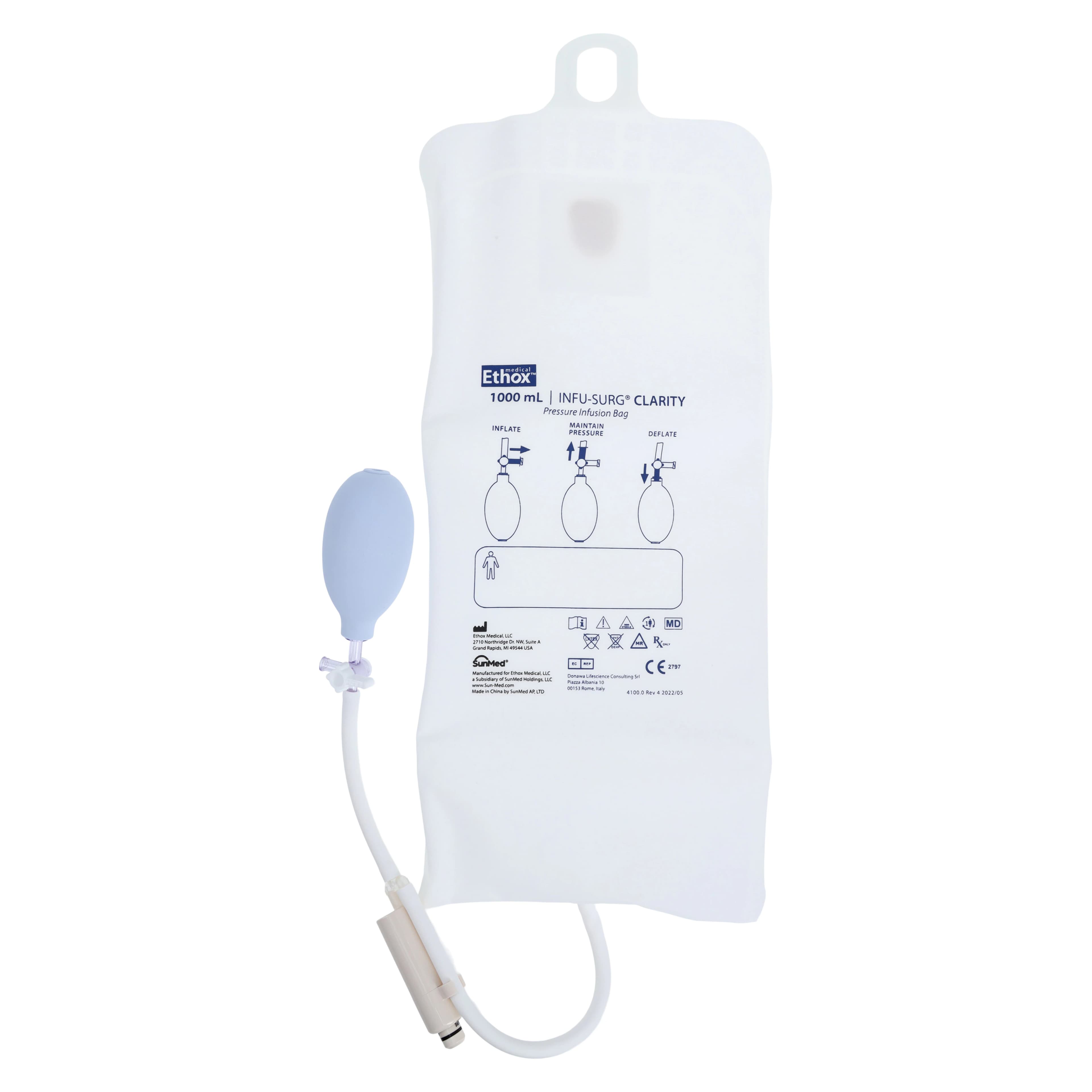 Clarity Pressure Infusion Bag, 1000 mL, Single Use, by SunMed - Clarity Pressure Infusion Bag - Image 1