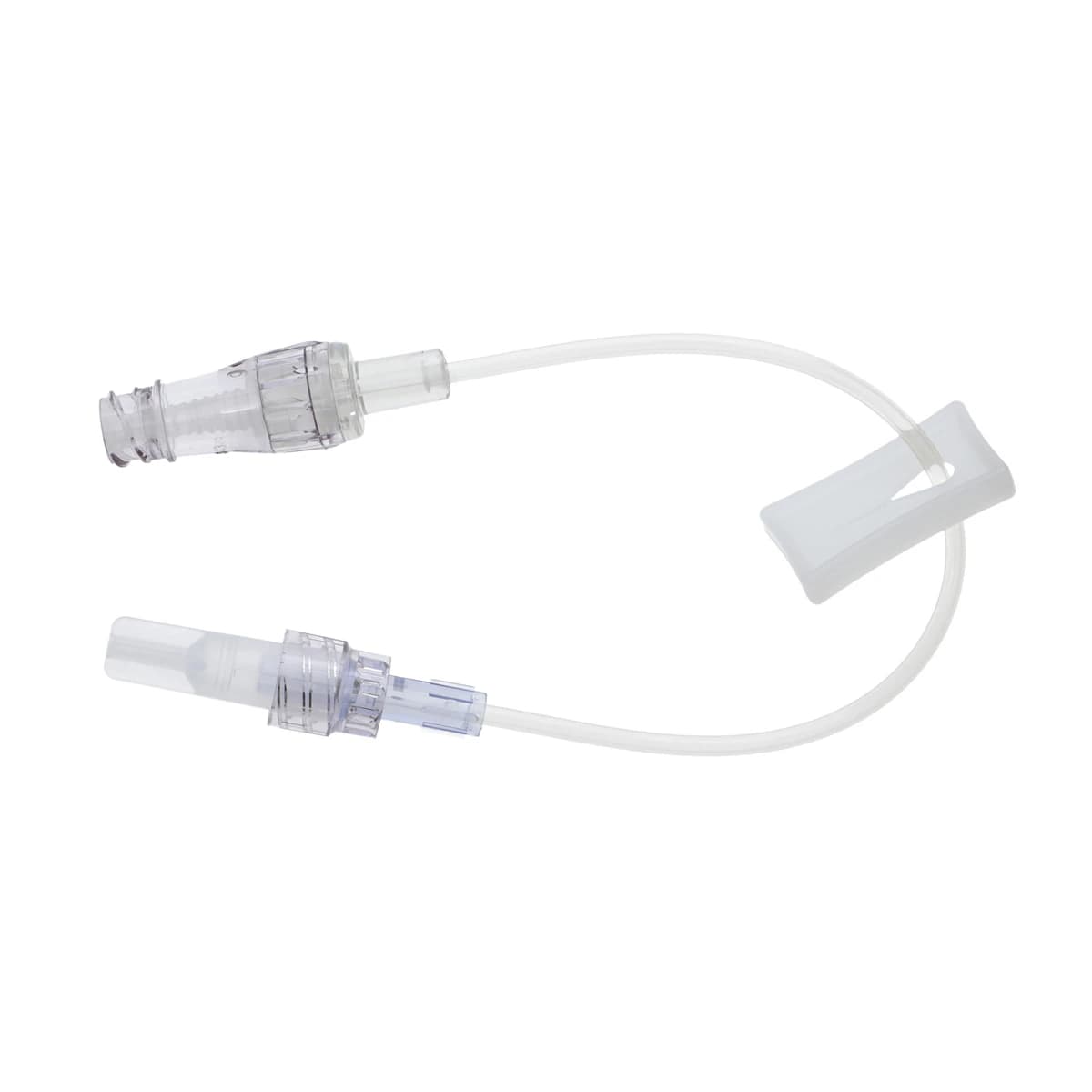 Amsino MicroClave Extension Set, 7" Male Luer Lock Connector, Sterile, Latex-Free, Clear, 50/Case - Extension Set 7" MicroClave - Image 1
