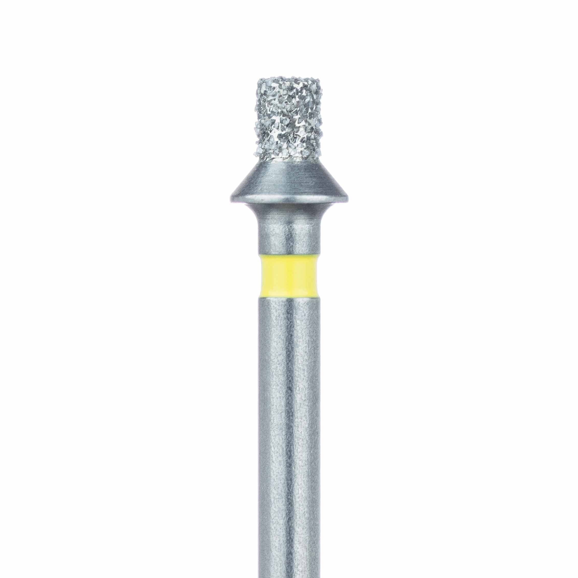 Meisinger Diamond Bur, FG, Occlusal Reduction, Coarse, Yellow, 2.0mm Depth, 1.7mm Diameter, 5/Pk, 828Y-017-FG - Meisinger Diamond 2.0mm Depth Occlusal Reduction Coarse Yellow 5Pk - Image 1
