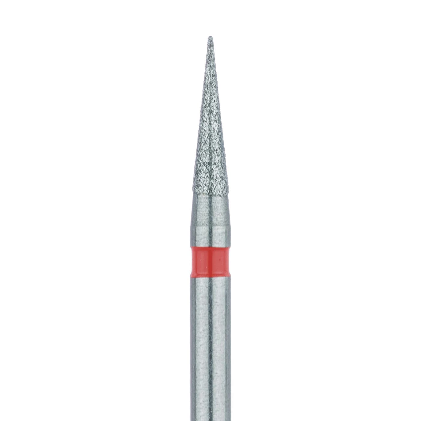 Meisinger Diamond Bur 898F-014, Fine (Red), Needle Shape, FG, 1.4 mm Head, 5/Pack - Meisinger Diamond 1.4 mm Fine X-Mas Tree FG 5Pk - Image 1