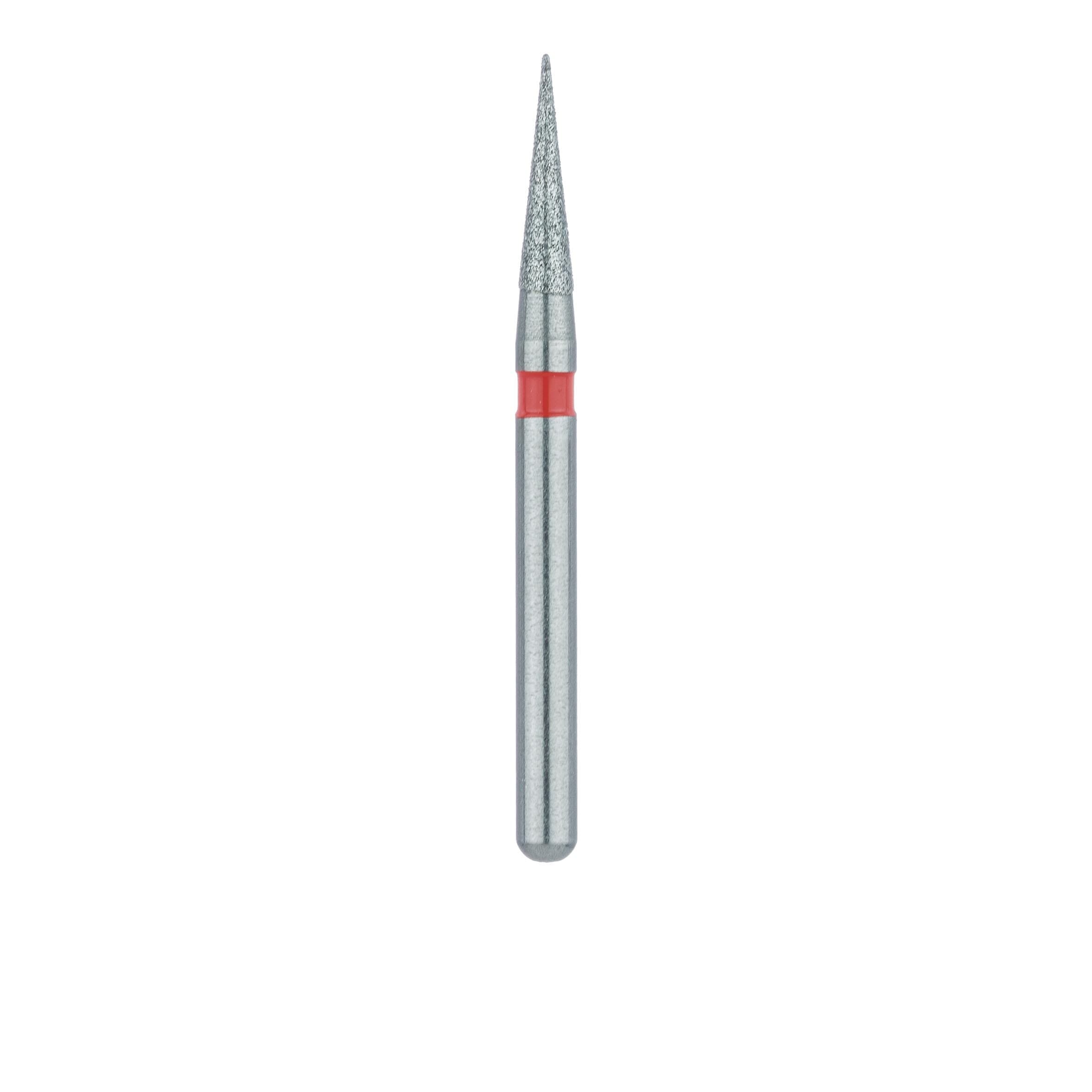 Meisinger Diamond Bur 898F-014, Fine (Red), Needle Shape, FG, 1.4 mm Head, 5/Pack thumbnail 2