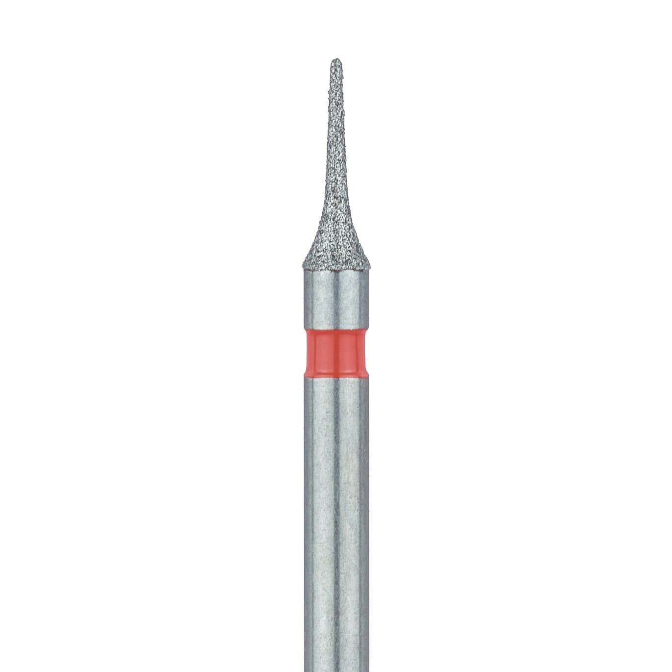 Meisinger Multi-Use Diamond Bur, Friction Grip, Interproximal, Mosquito Shape, 820F, 1.6 mm Head, Fine Grit, Red Ring, 5/Pk, 820F-016-FG - Multi-Use Diamond Bur, Friction Grip, Interproximal, 820F, 1.6 mm, Fine, Red, 5/Pk, 820F-016-FG - Image 1