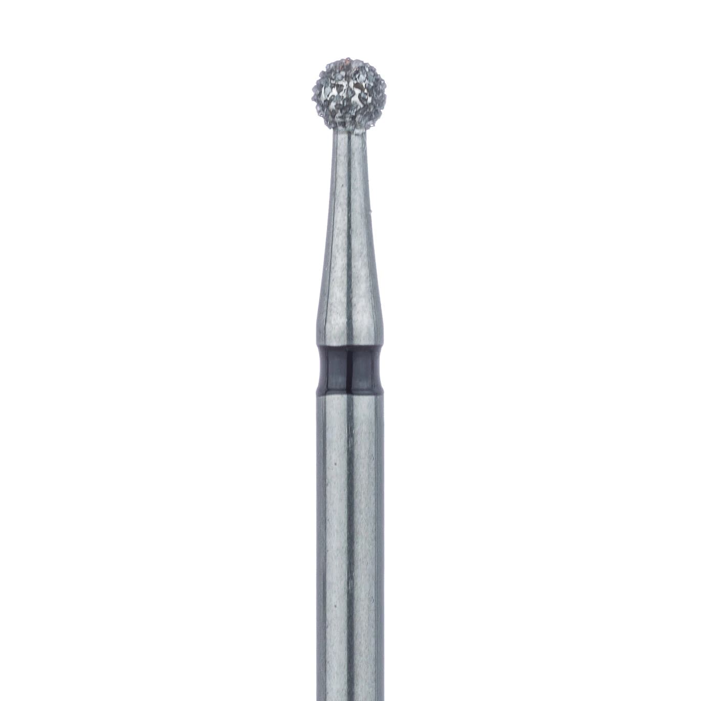 Meisinger 801H-018-FG Diamond Bur, FG, Super Coarse, Black, Round, 1.8 mm Head Diameter, 5/Pkg - Diamond Instruments – FG, Super Coarse, Black, Round, Round End, 5/Pkg - 801H-018-FG, 1.8 mm Head Diameter, 1.8 mm Head Length - Image 1