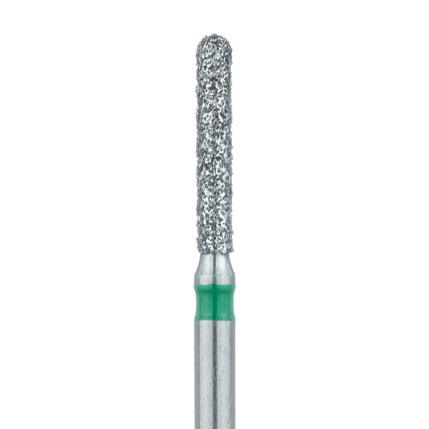 Meisinger Diamond Bur 881G-014-FG, Round End Cylinder, Coarse (Green), FG, 1.4 mm Head Diameter, 8.0 mm Head Length, 5/Pack - Meisinger Diamonds 881G-014-FG Coarse 5/Pk - Image 1
