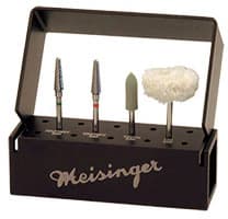 Meisinger Flexible Partial Adjustment Kit (VAL01) for Valplast, DuraFlex & tcs, 4-Piece Set with Sterilizable Bur Block - Flexible Partial Adjustment Kit, VAL01 - Image 1