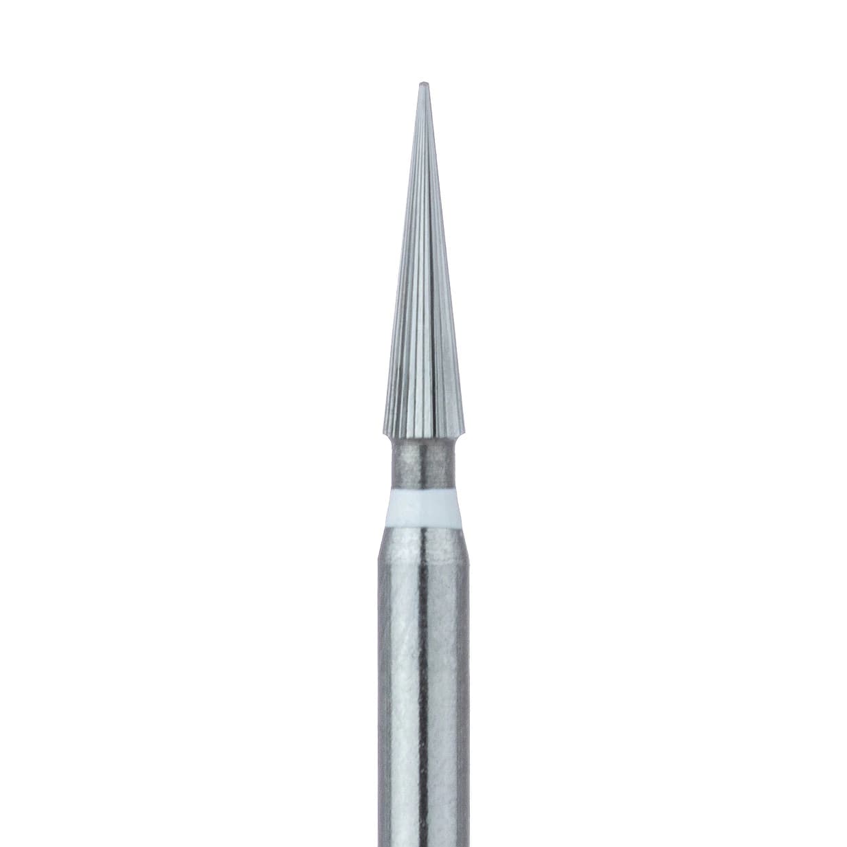 Meisinger Trimming and Finishing Tungsten Carbide Bur, FG, 30-Blade Ultra-Fine, Tapered Point, 1.4 mm Diameter, US #ET6, 5/Pkg, HM134U-014-FG - Trimming and Finishing Tungsten Carbide Burs – FG, 30 Blade, 5/Pkg - US No. #ET6, 1.4 mm Diameter - Image 1