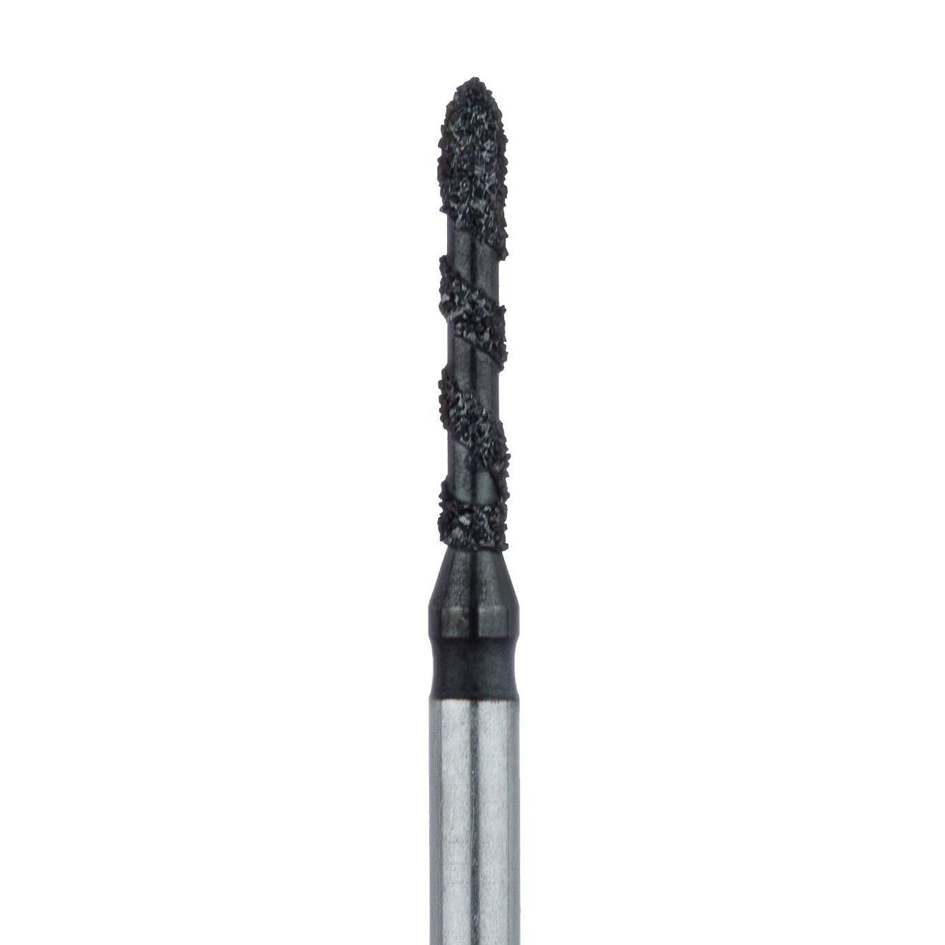 Meisinger Black Cobra Diamond Bur, Friction Grip, Super Coarse, Long Torpedo, 868-012, 5/Pkg - Black Cobra Diamond FG - Image 1