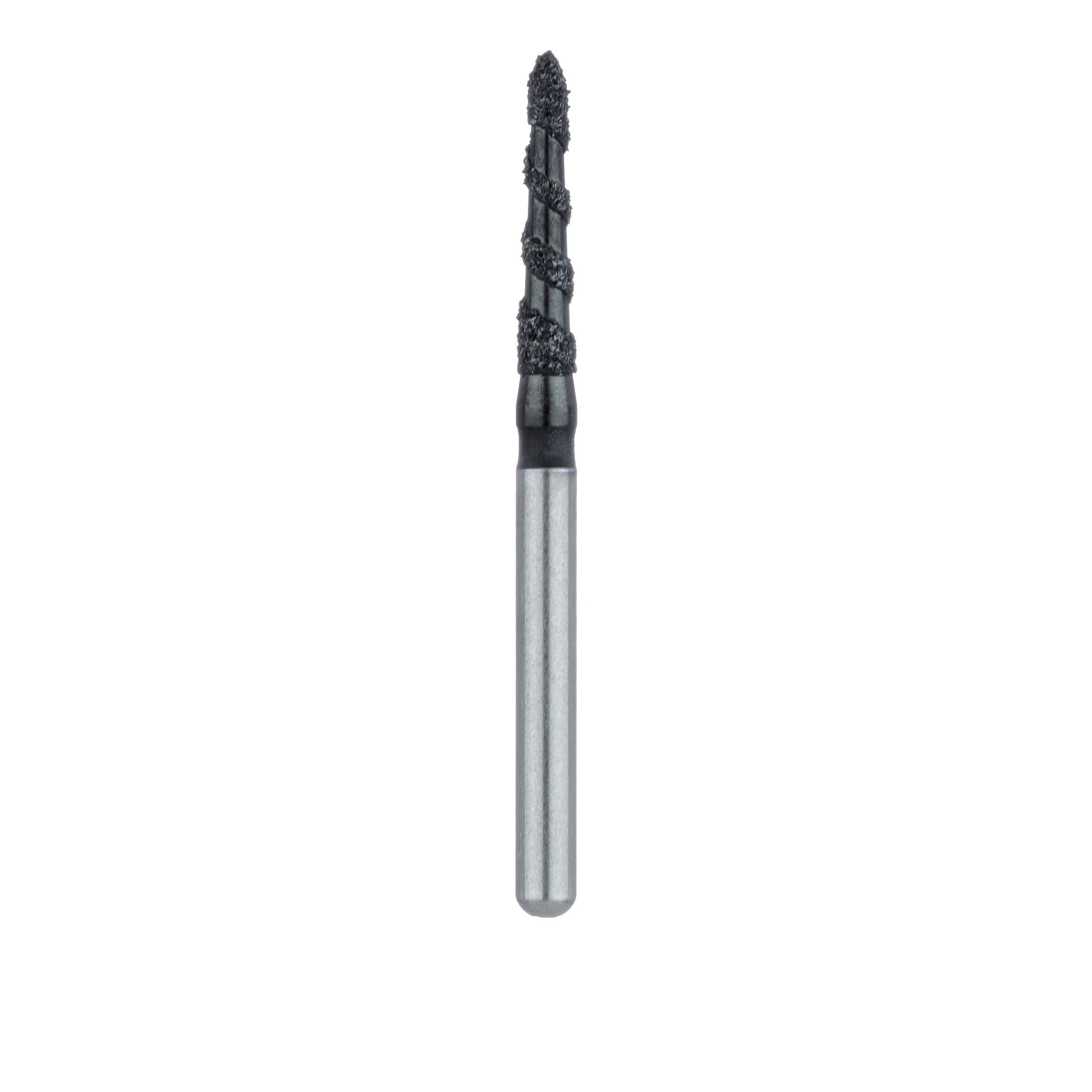 Meisinger Black Cobra Diamond Bur, FG, Super Coarse, Modified Chamfer/Beveled Taper, 1.6 mm Diameter, 5/Pkg, B878-016 thumbnail 2