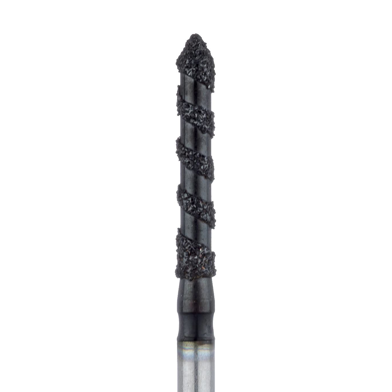 Meisinger Black Cobra Diamond Bur, Super Coarse, Long Pointed Tip Cylinder, FG, 1.6mm, 5/Pack, B886-016 - Meisinger FG Black Cobra Diamonds - 886-016 - Image 1