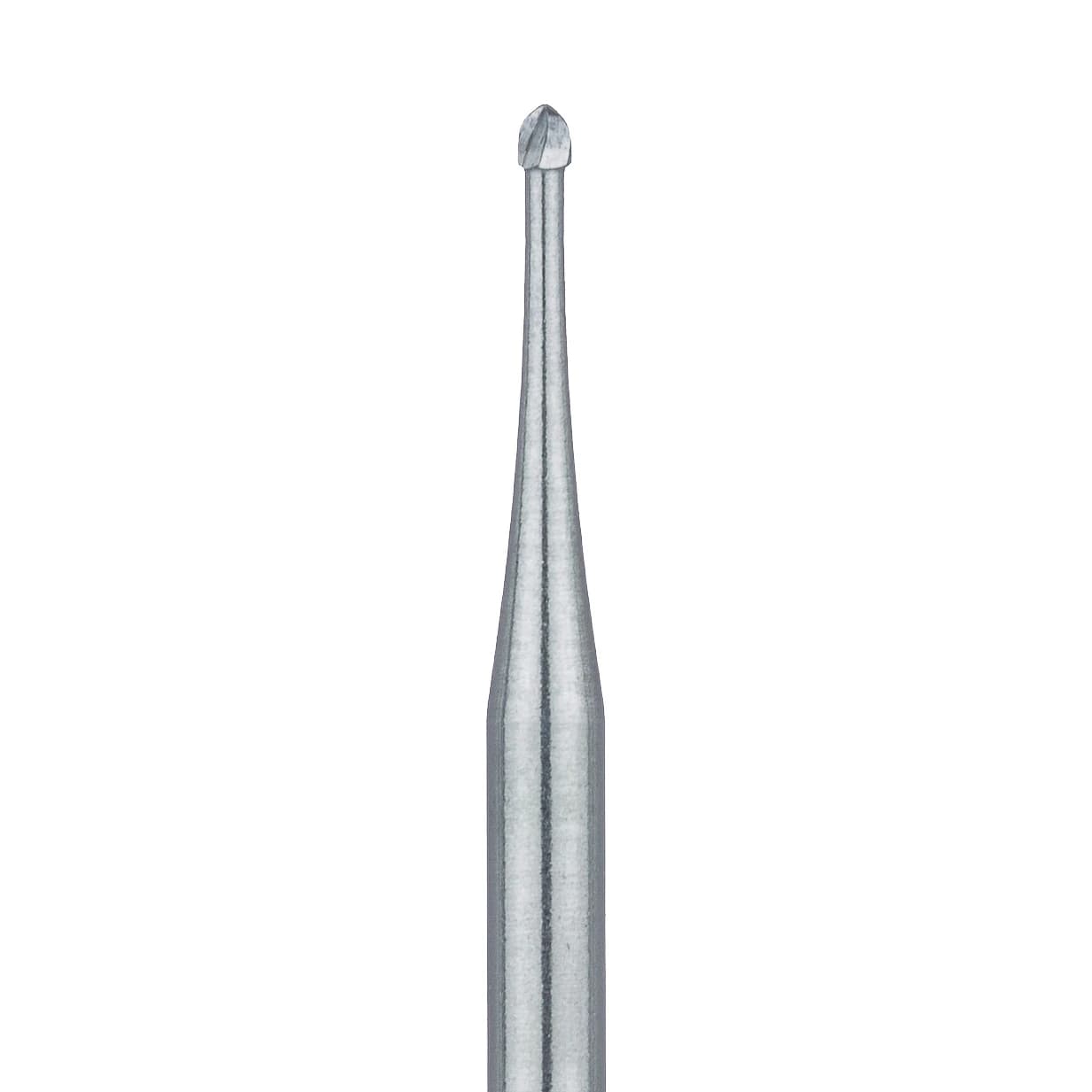 Meisinger Tungsten Carbide Bur HM 1 Round FG, Size #1, 0.8 mm Diameter, 5/Pkg, HM1-008-FG - Tungsten Carbide Burs – HM 1 Round FG, 5/Pkg - Size #1, 0.8 mm Diameter - Image 1