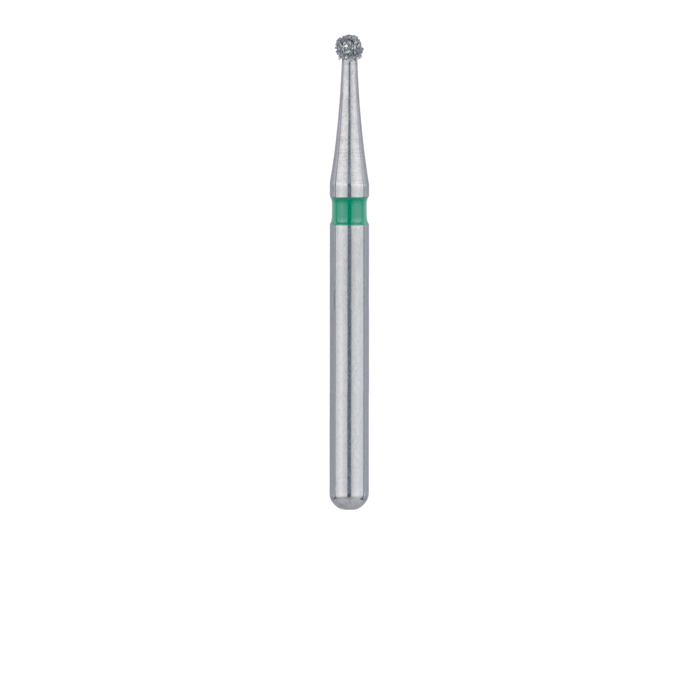 Meisinger 801G-012-FG Coarse Diamond Bur, Round, Friction Grip, 1.2 mm, Green, 5/Pk thumbnail 2